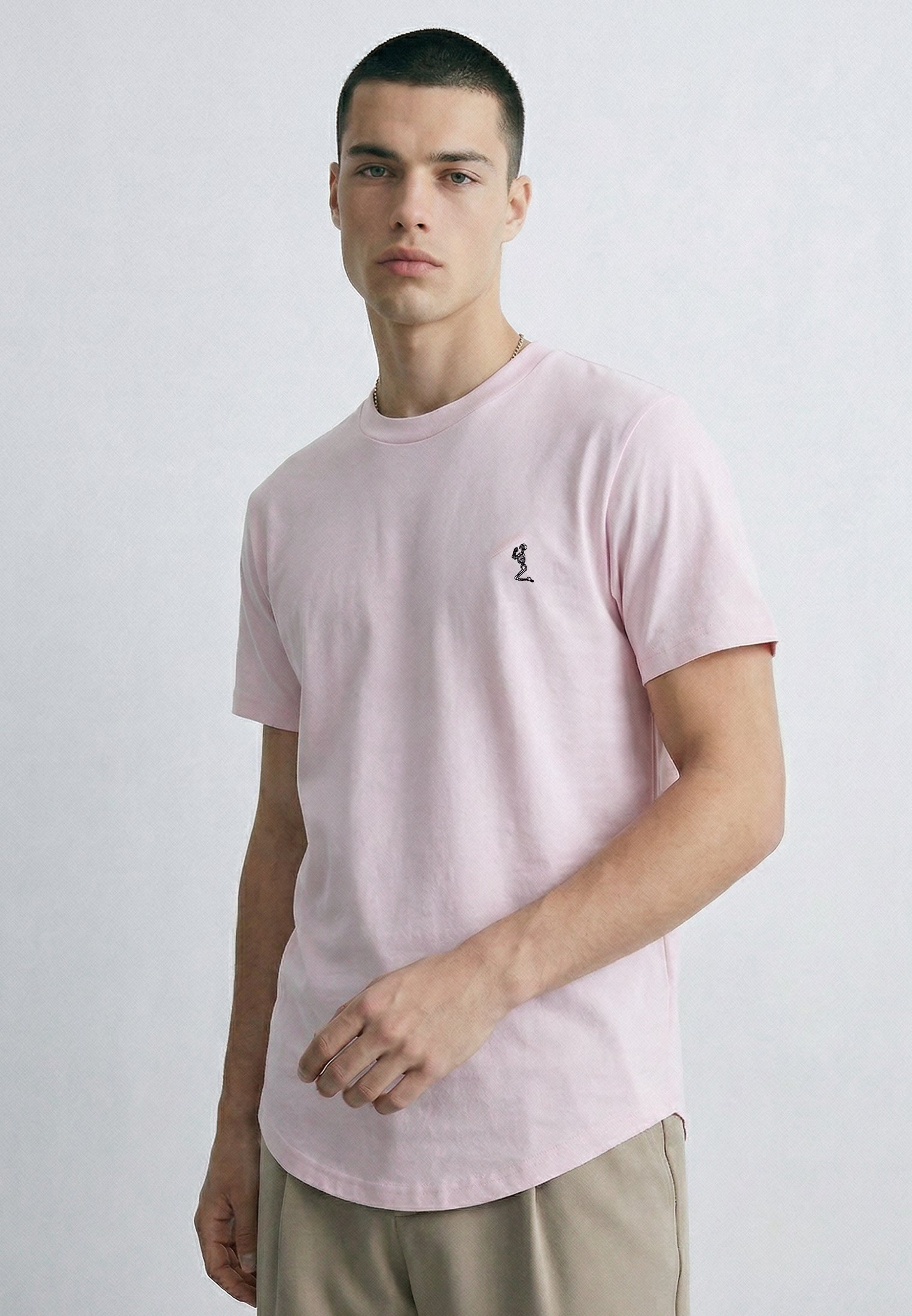 ESSENTIAL CURVED HEM LAVENDER T-SHIRT