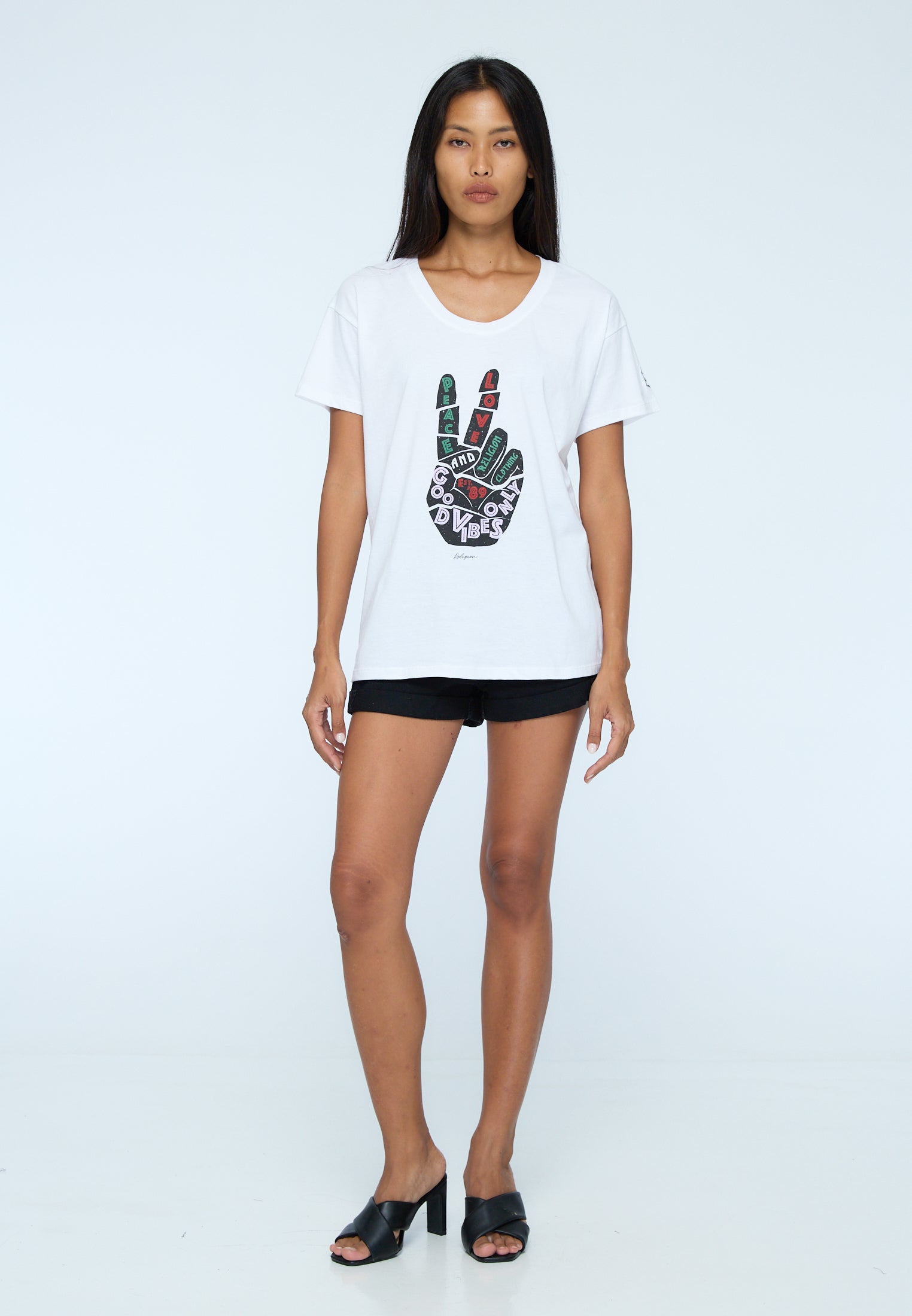ROCK T-SHIRT PEACE WHITE