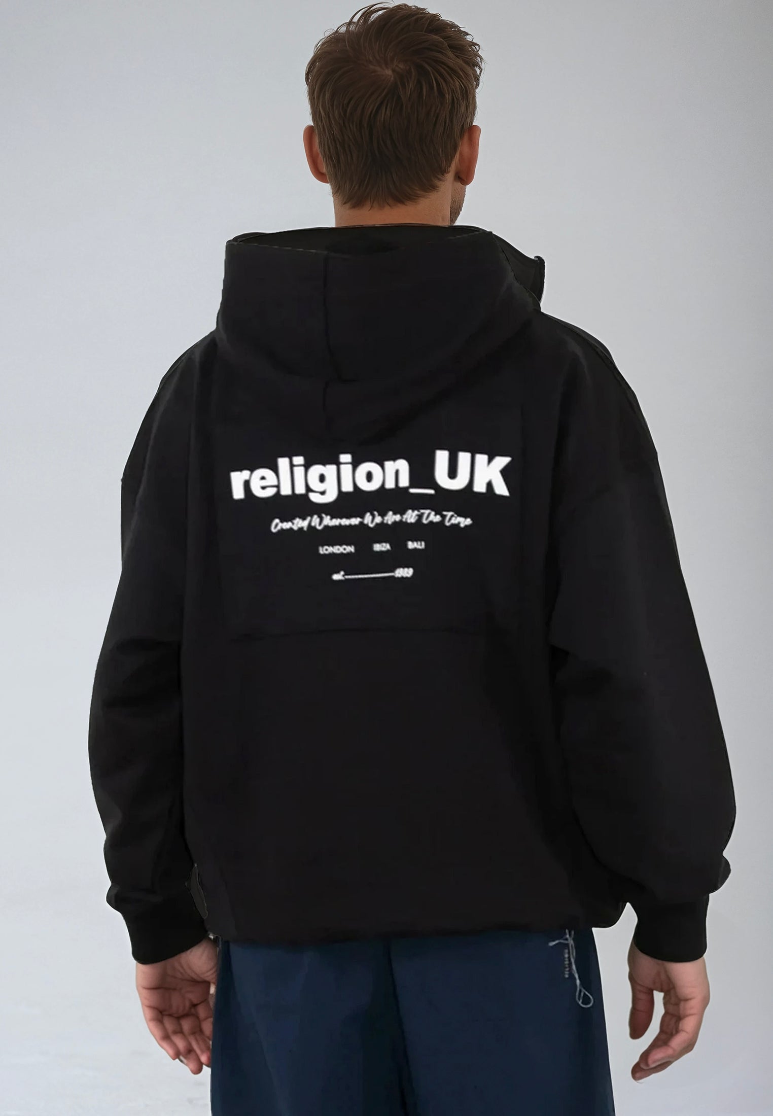 RELIGION UK RELAXED HOODIE BLACK