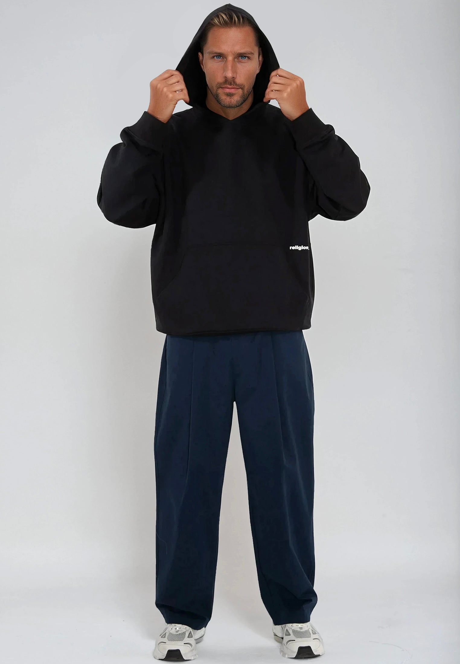 RELIGION UK RELAXED HOODIE BLACK