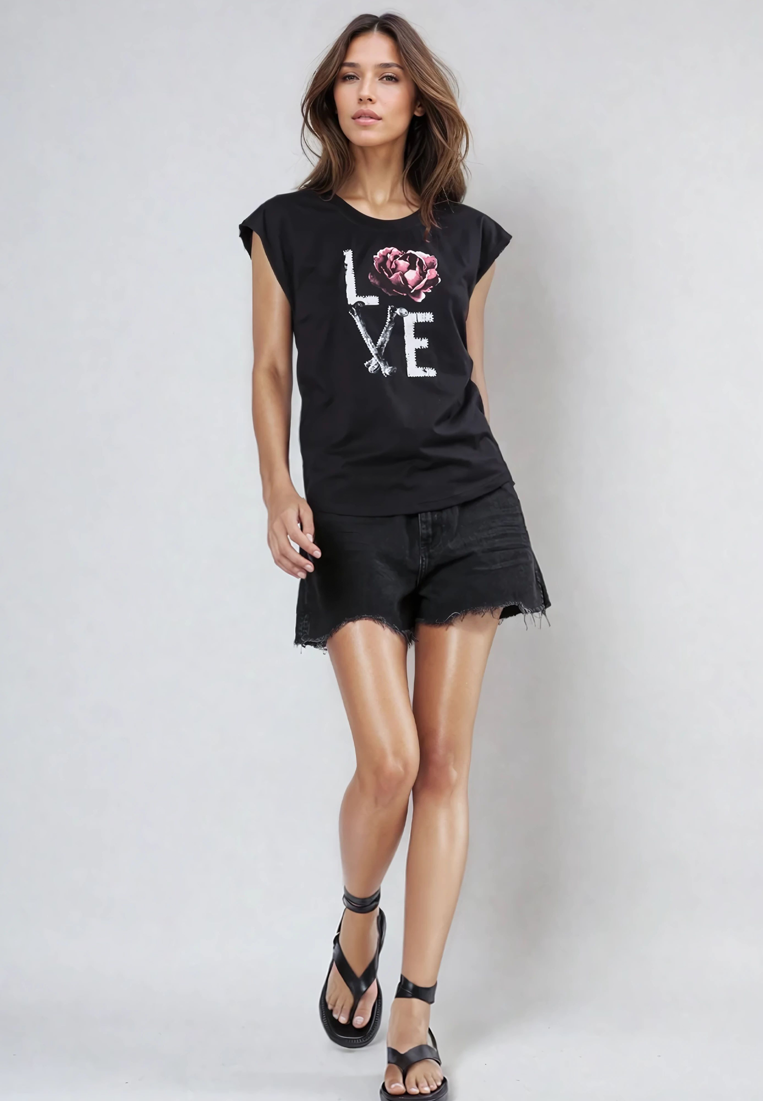 SPIRIT T-SHIRT LOVE BLACK
