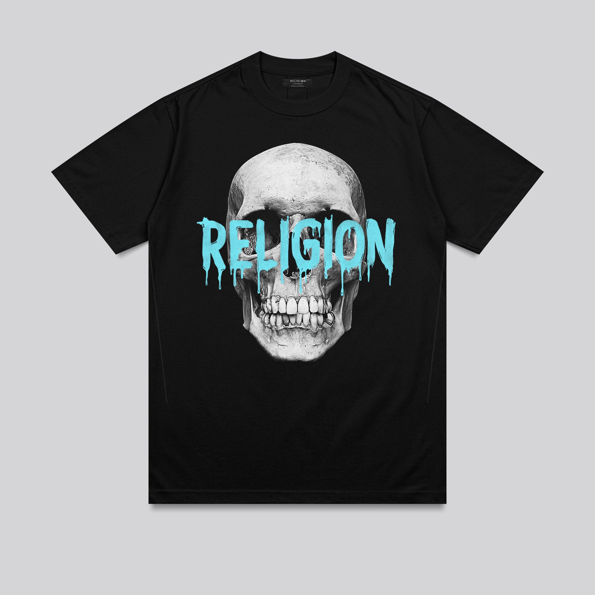 RELIGION SKULL T-SHIRT BLACK