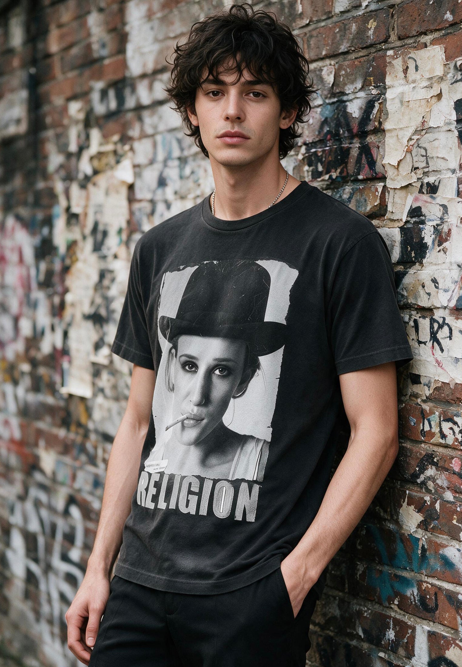 STRANGE FASCINATION BLACK T-SHIRT