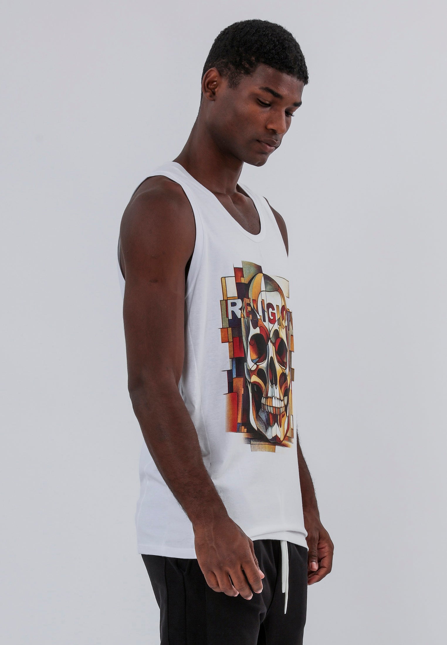 ABSTRACT VEST WHITE