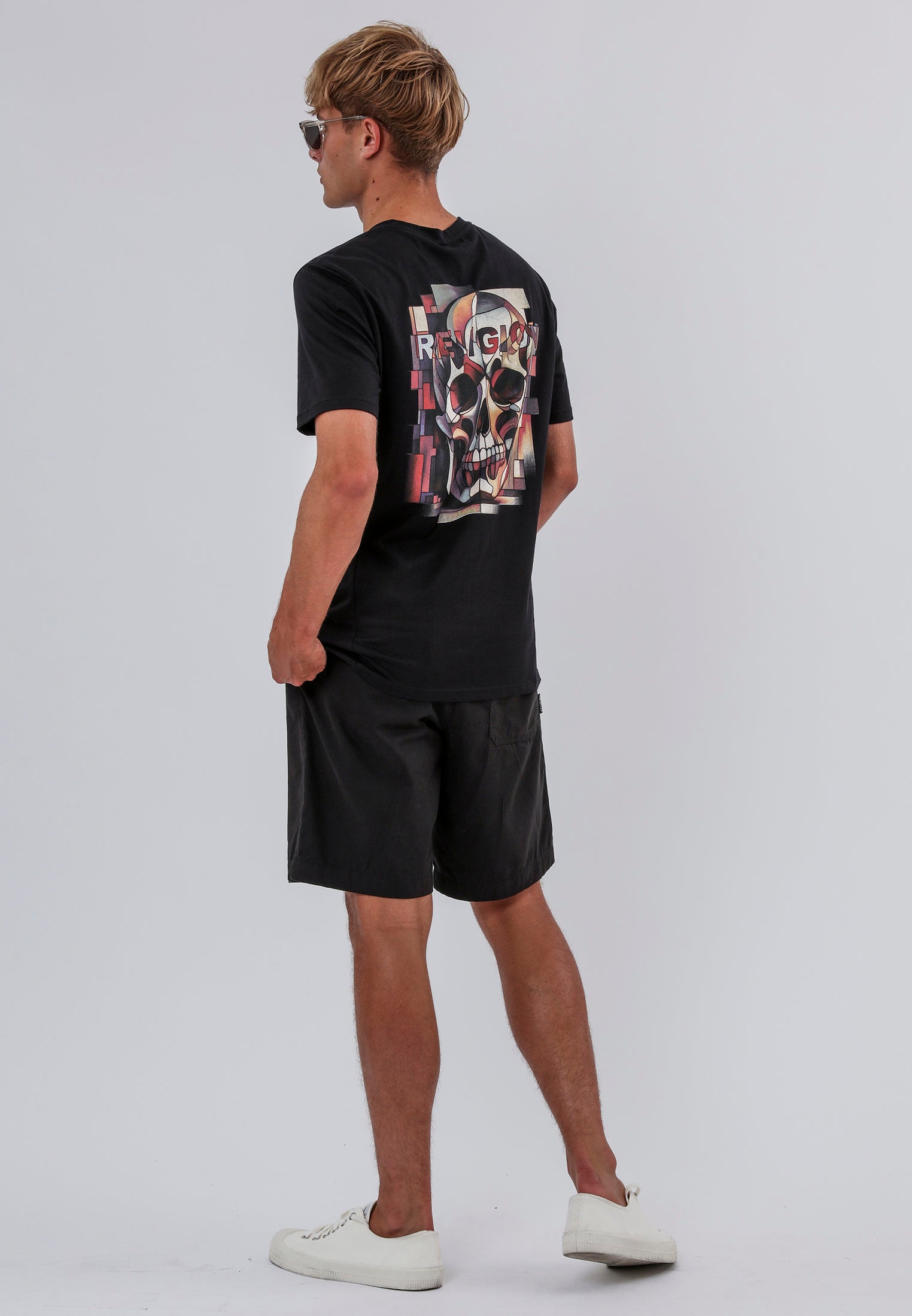 ABSTRACT T-SHIRT BLACK
