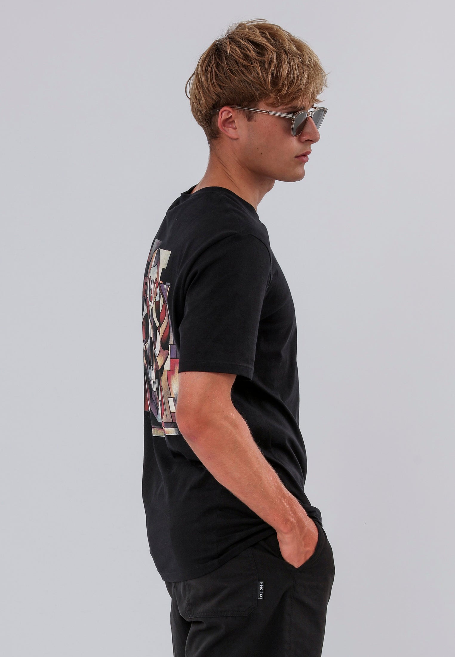 ABSTRACT T-SHIRT BLACK