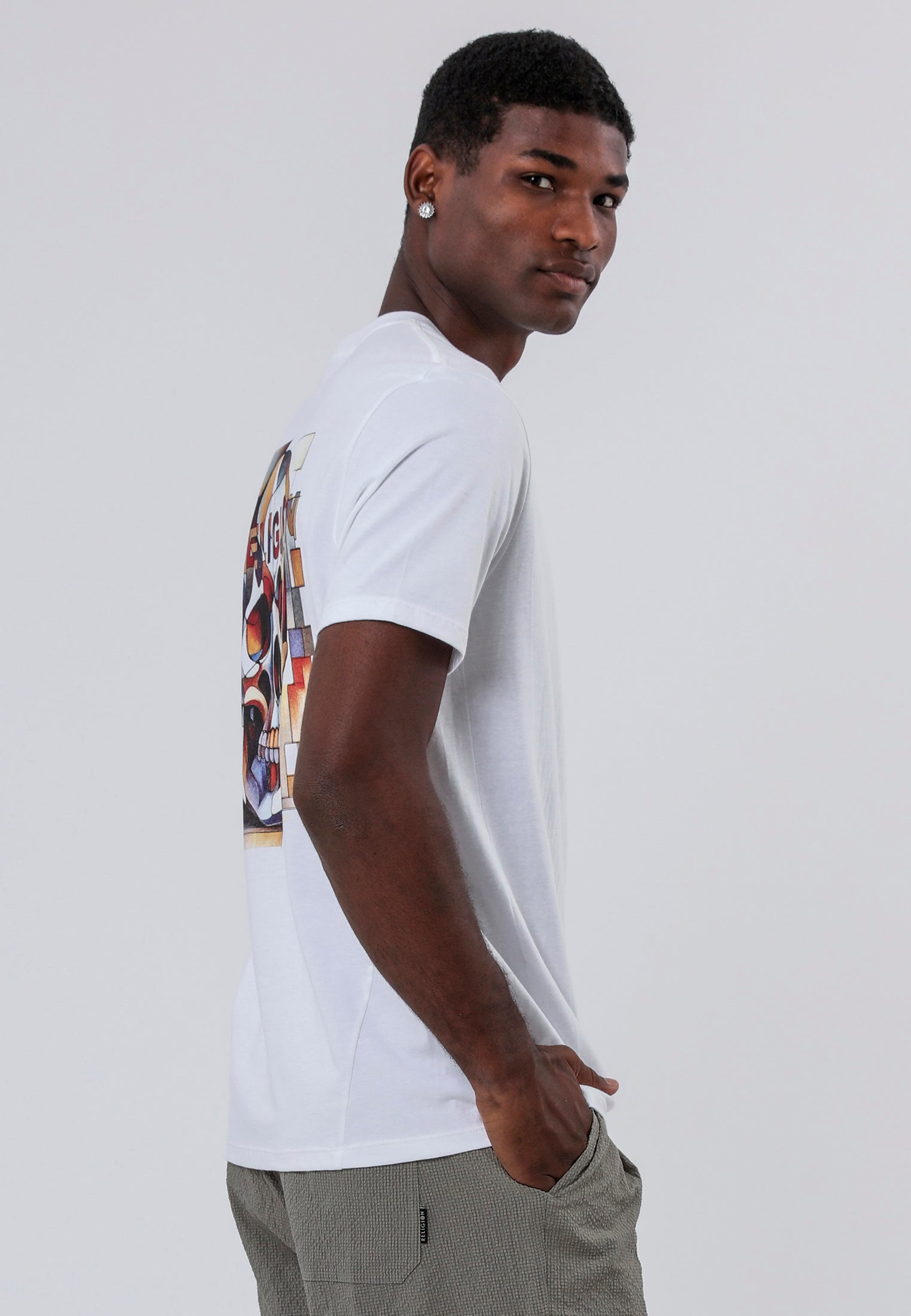ABSTRACT T-SHIRT WHITE