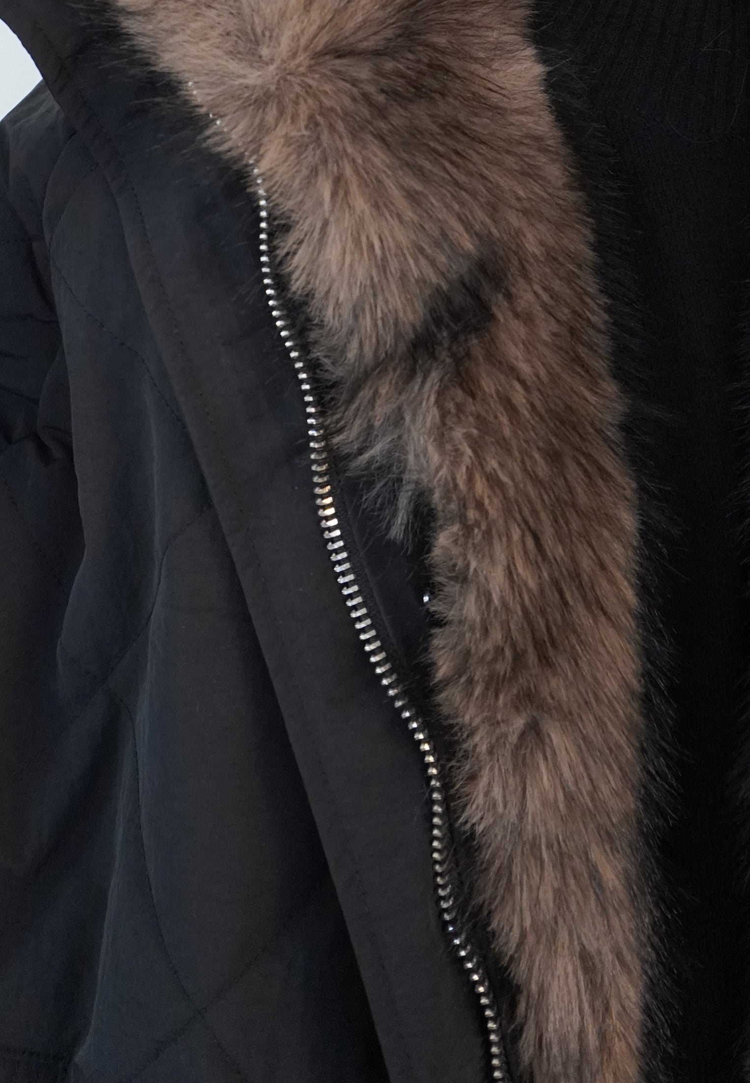 LORNA COAT BLACK & BROWN