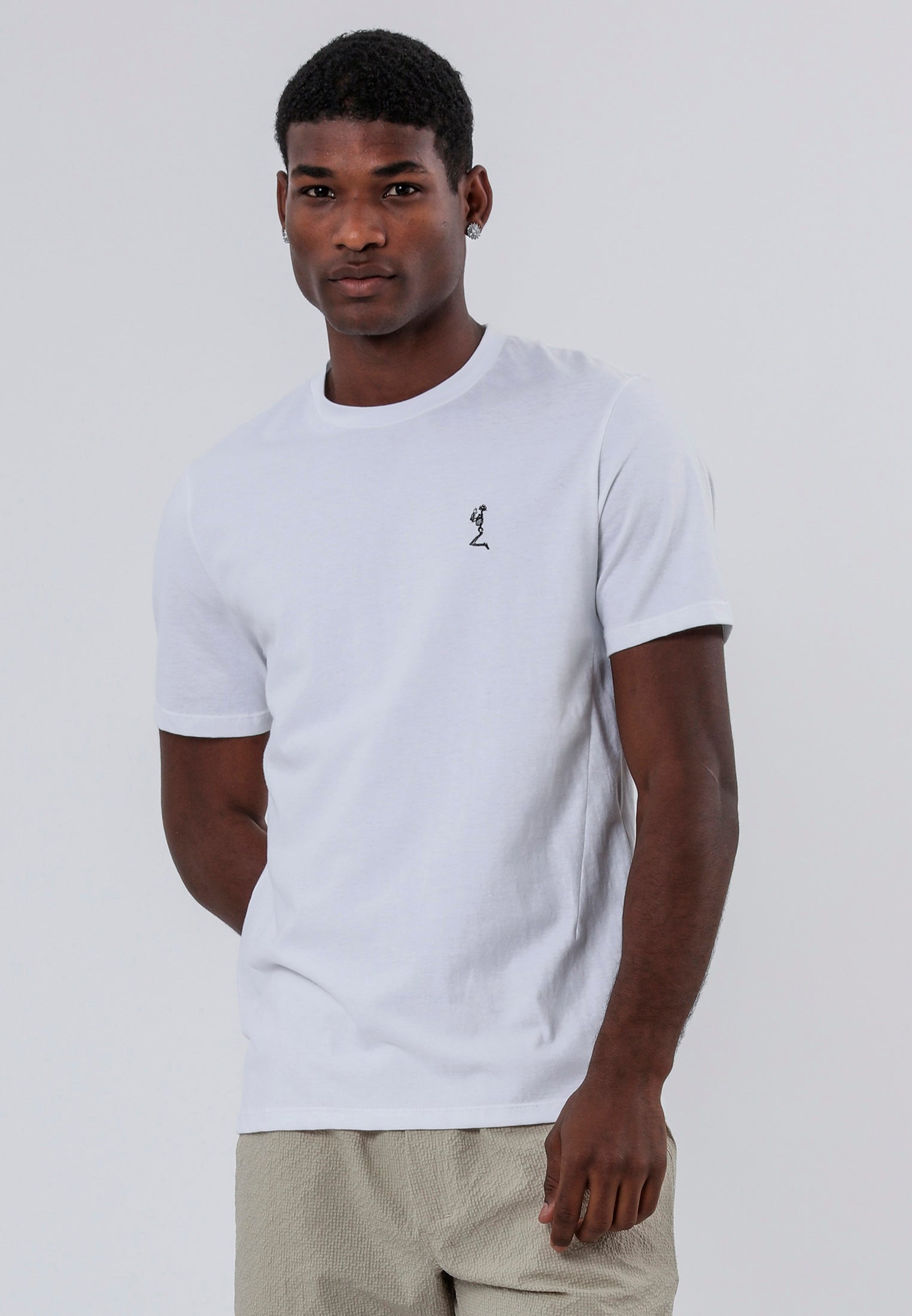 BIRDS WINGS SKULL WHITE T-SHIRT