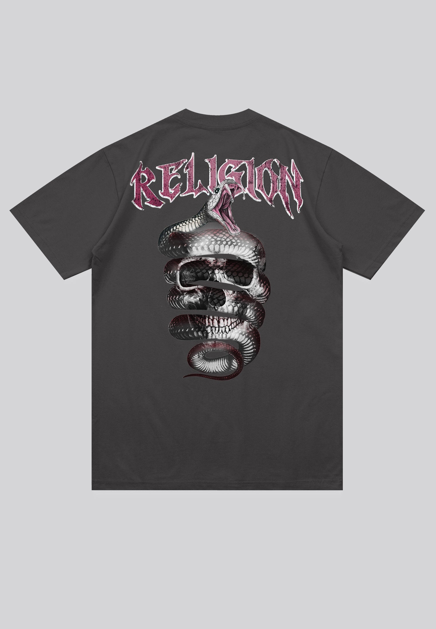 SNAKE T-SHIRT WASHED BLACK