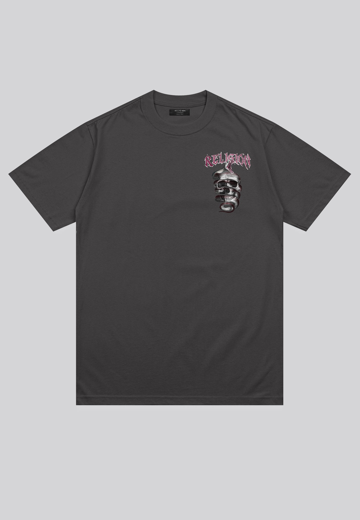 SNAKE T-SHIRT WASHED BLACK