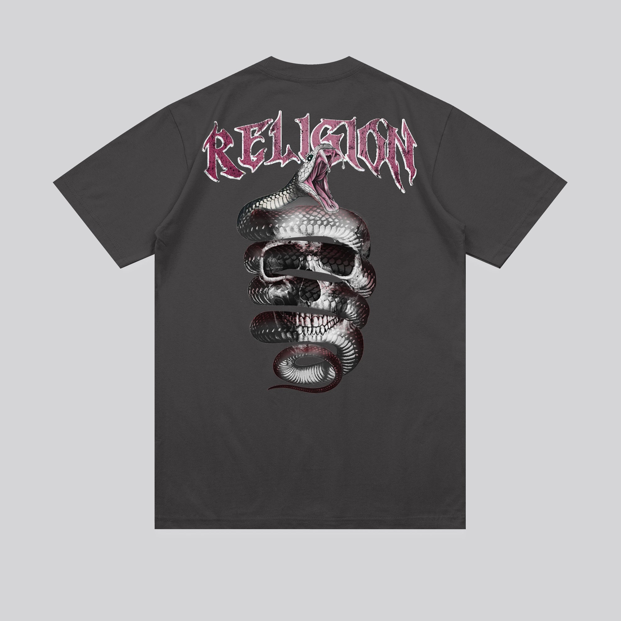 SNAKE T-SHIRT WASHED BLACK