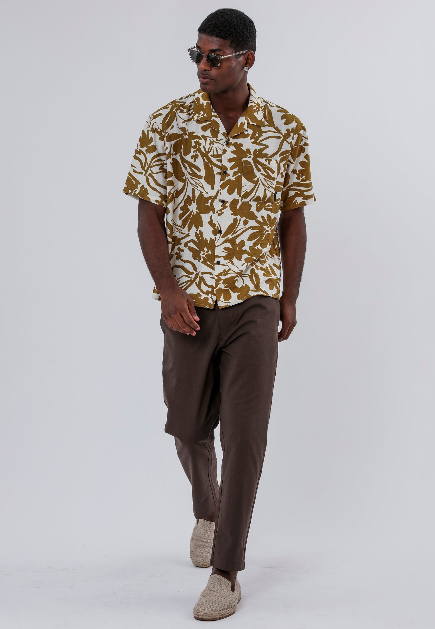 ART SHIRT RUST & WHITE