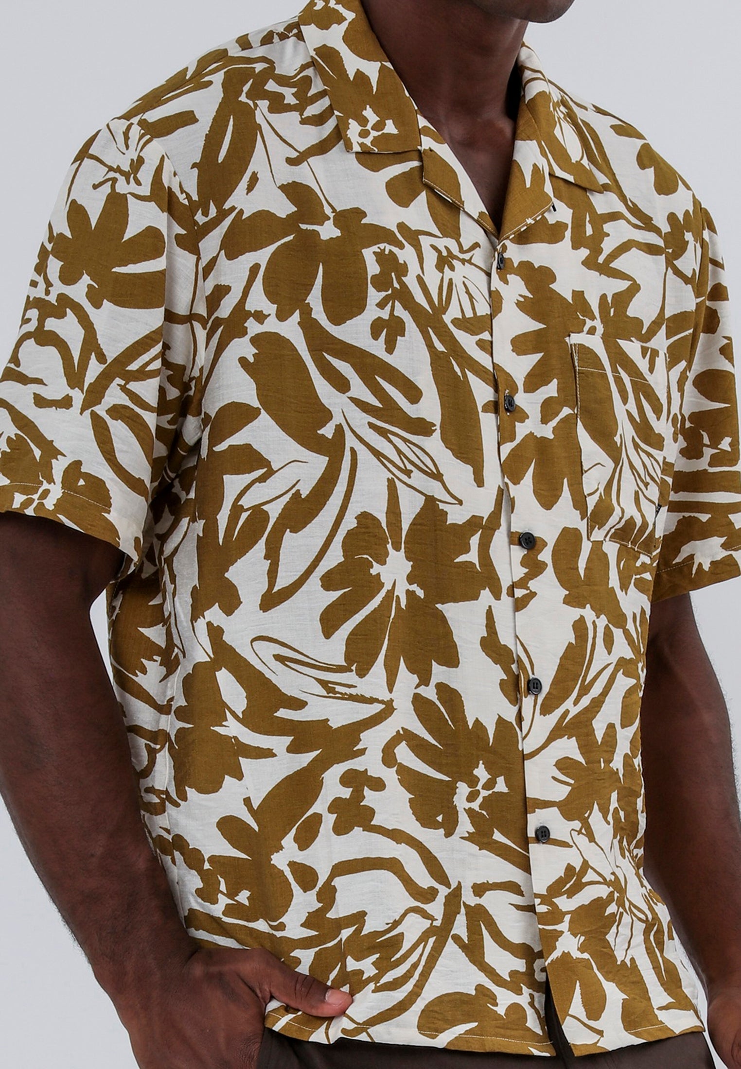 ART SHIRT RUST & WHITE