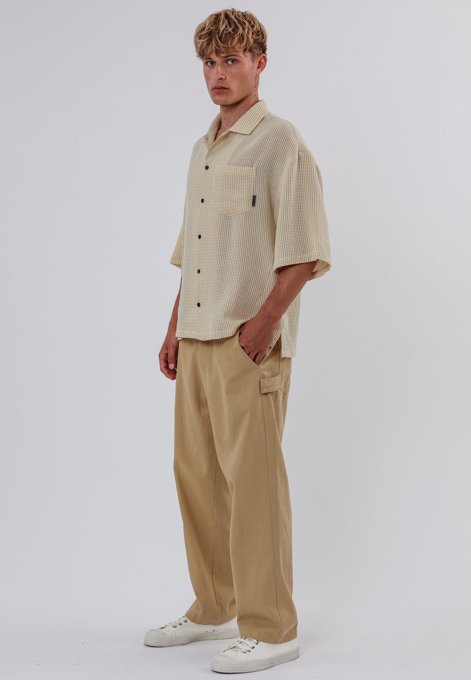 BRAILLE SHIRT OFF WHITE & SOFT KHAKI