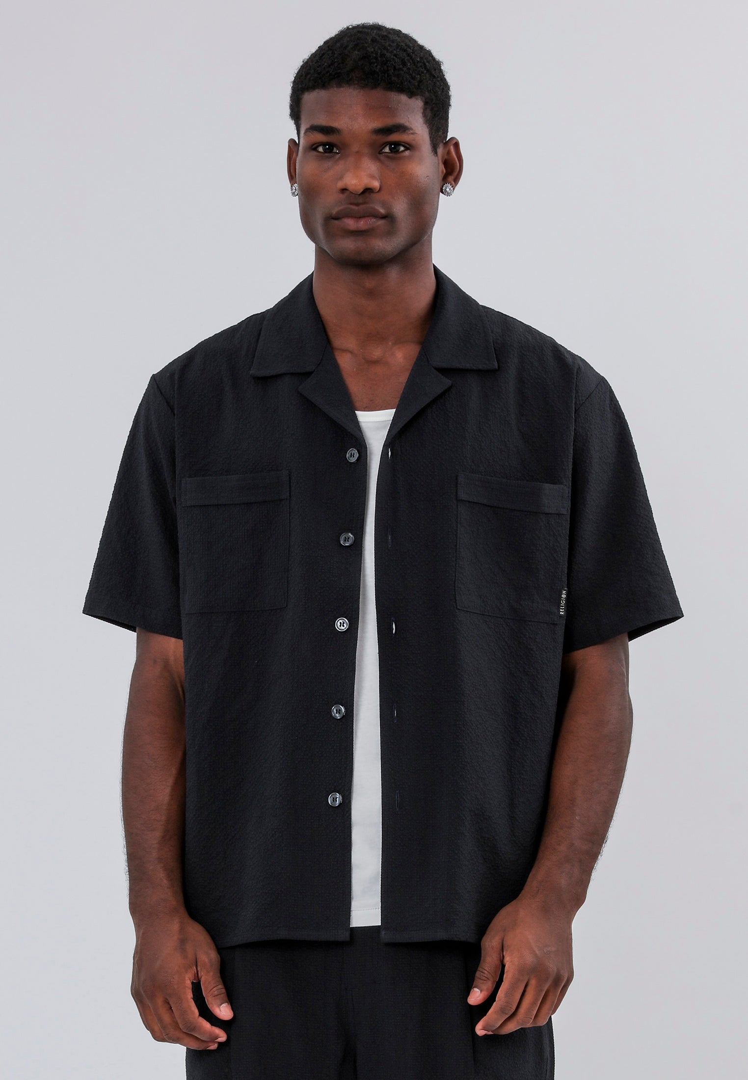 MONACO DOUBLE POCKET HOLIDAY SHIRT MIDNIGHT