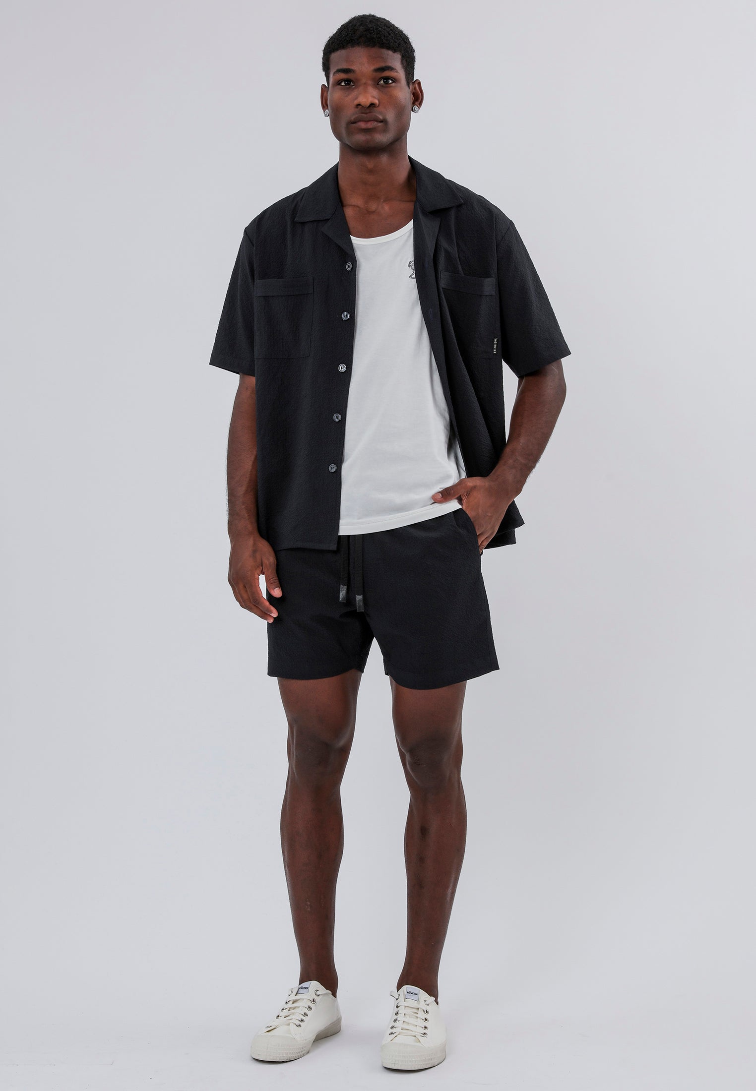 MONACO DOUBLE POCKET HOLIDAY SHIRT MIDNIGHT