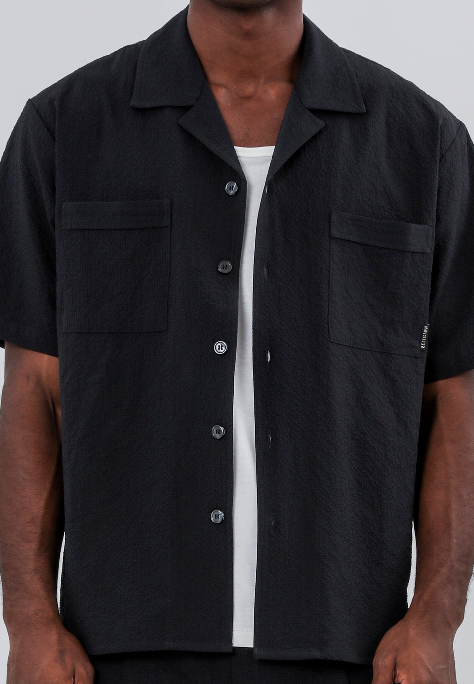 MONACO DOUBLE POCKET HOLIDAY SHIRT MIDNIGHT