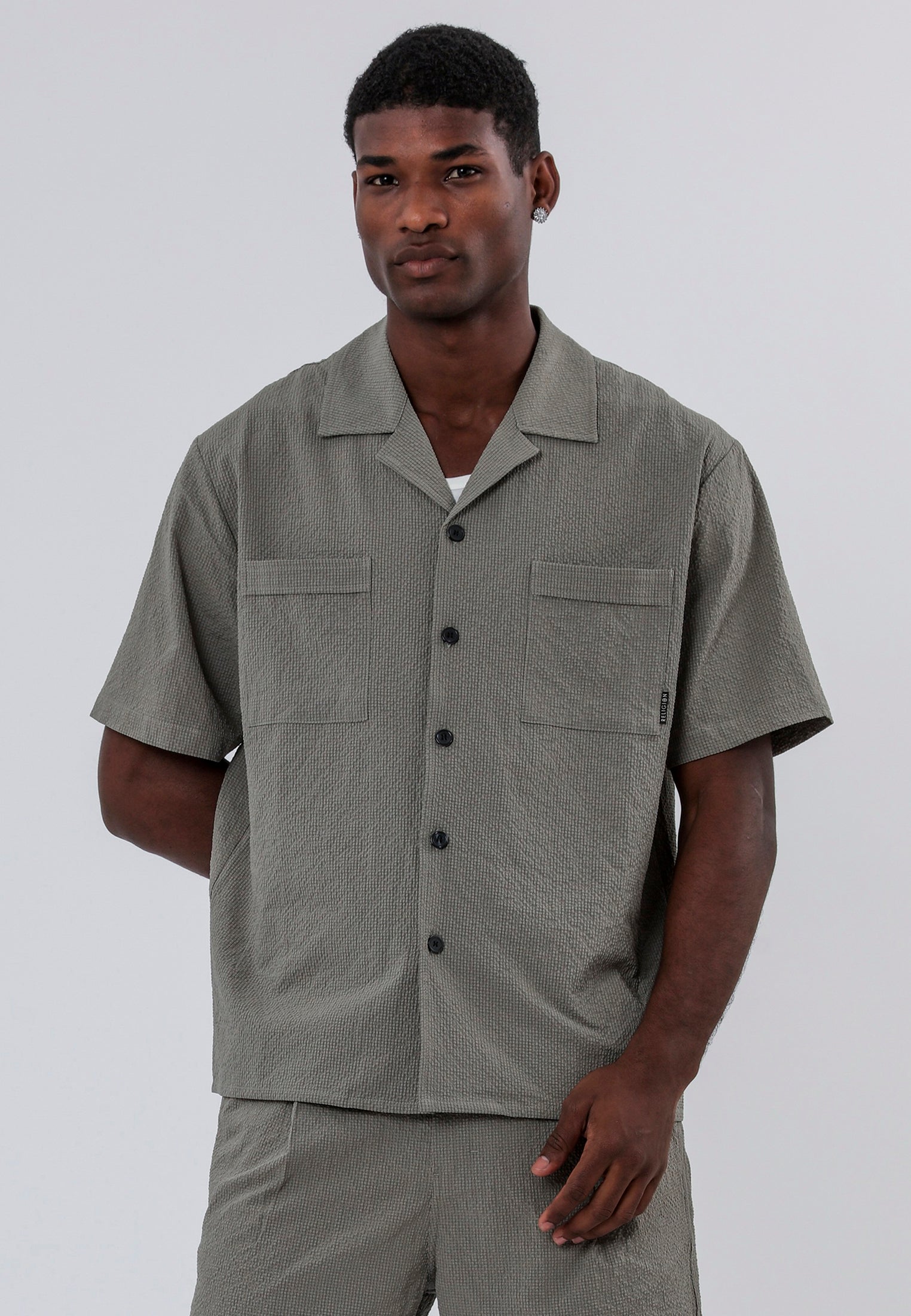 MYKONOS DOUBLE POCKET HOLIDAY SHIRT MOSS GREEN
