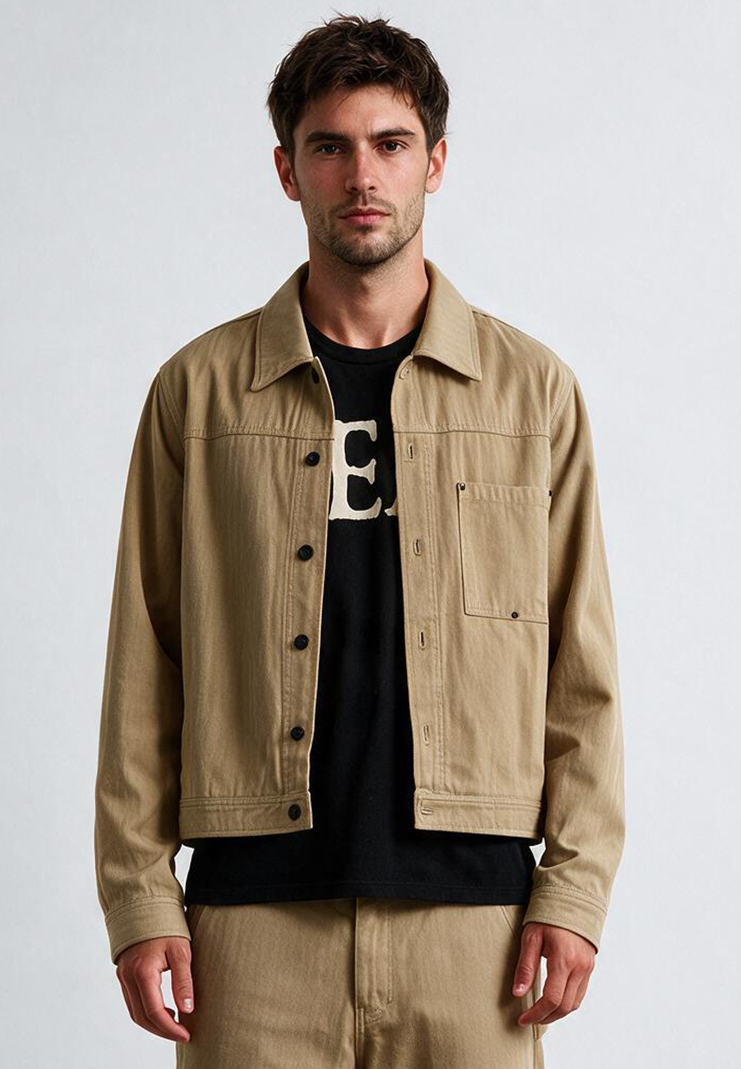 DENIM JACKET SAND