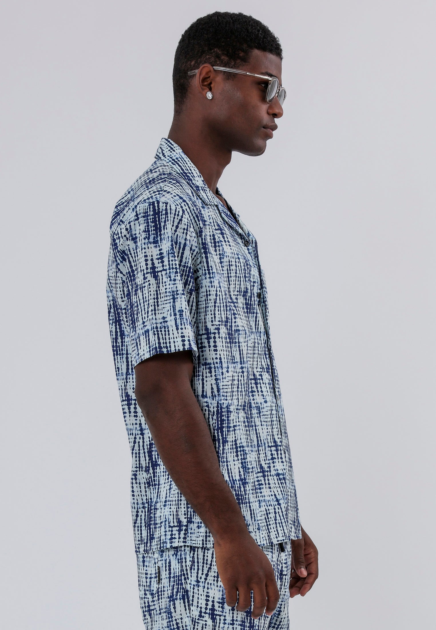 DRIP DYE SHIRT WHITE & BLUE