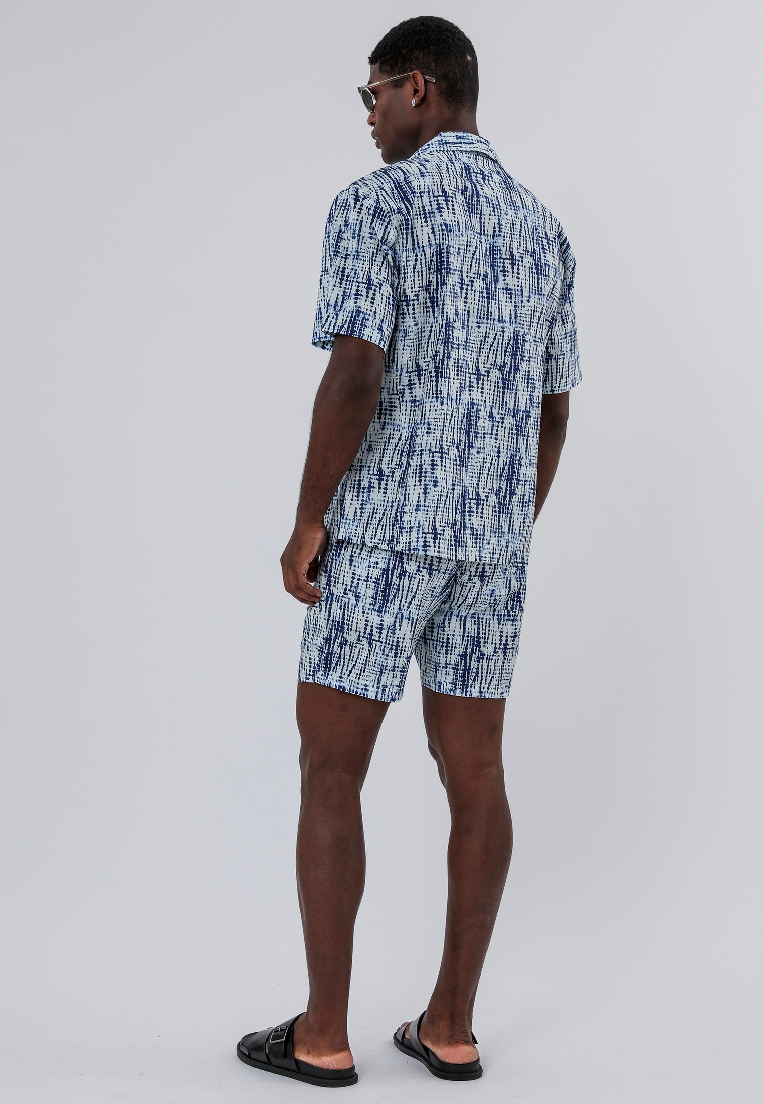 DRIP DYE SHIRT WHITE & BLUE