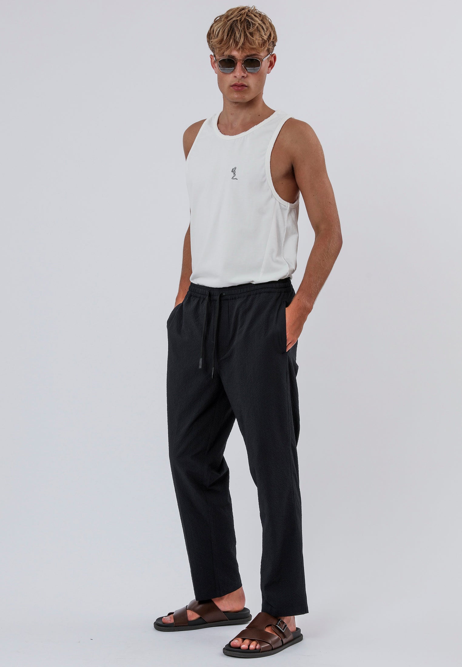 MONACO ELASTICATED HOLIDAY CHINOS MIDNIGHT