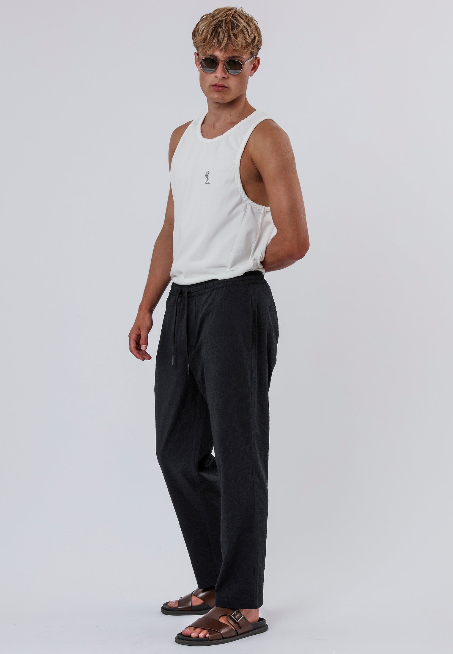 MONACO ELASTICATED HOLIDAY CHINOS MIDNIGHT