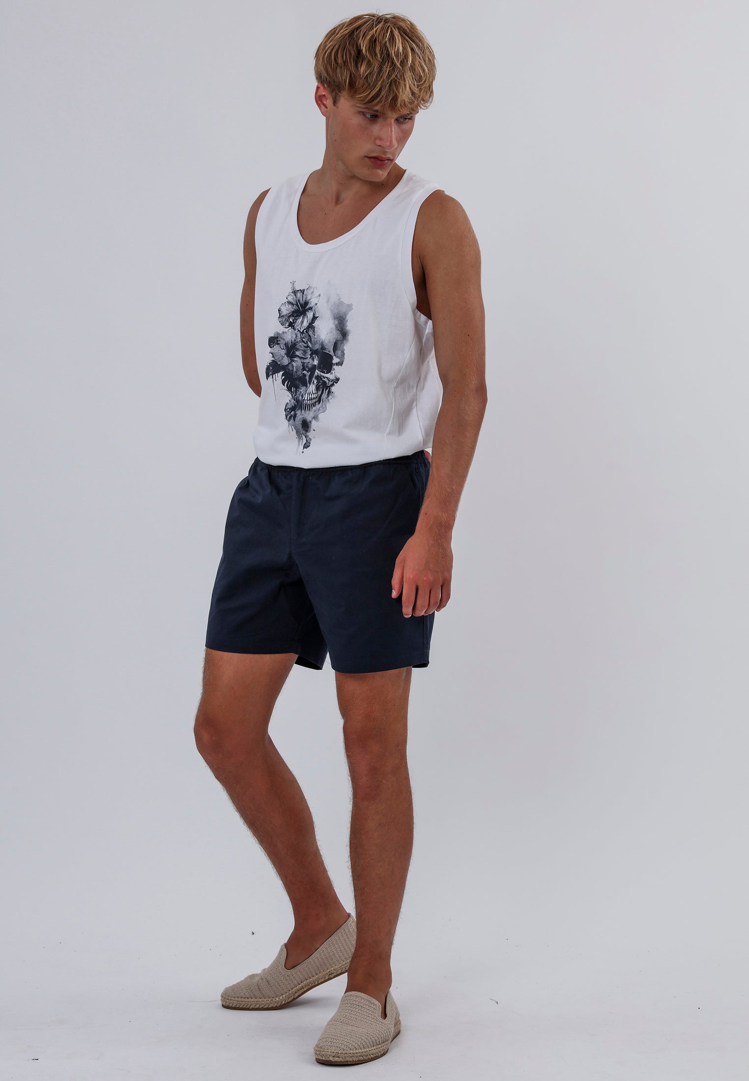 SAINT-TROPEZ ELASTICATED HOLIDAY SHORTS MIDNIGHT