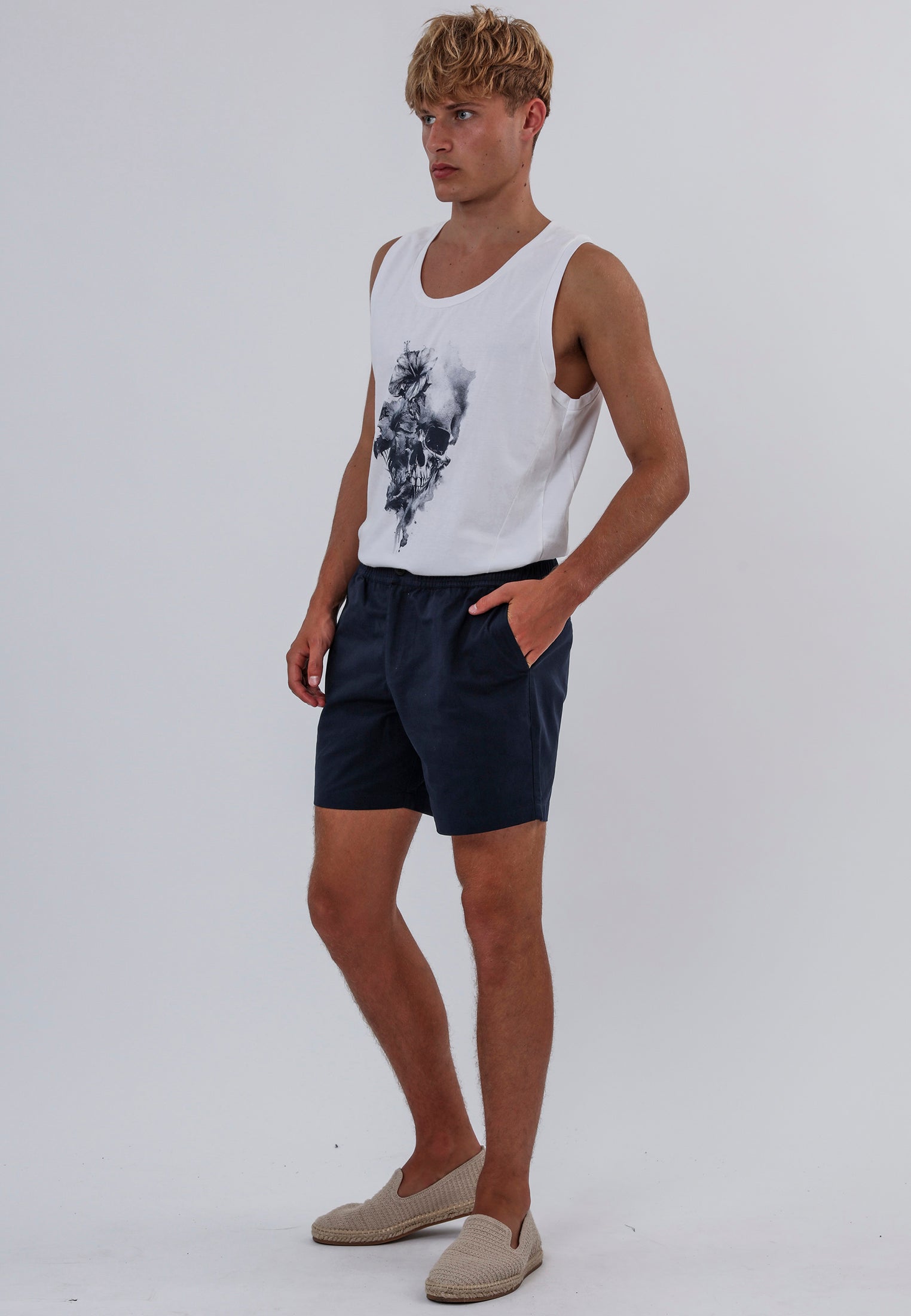 SAINT-TROPEZ ELASTICATED HOLIDAY SHORTS MIDNIGHT