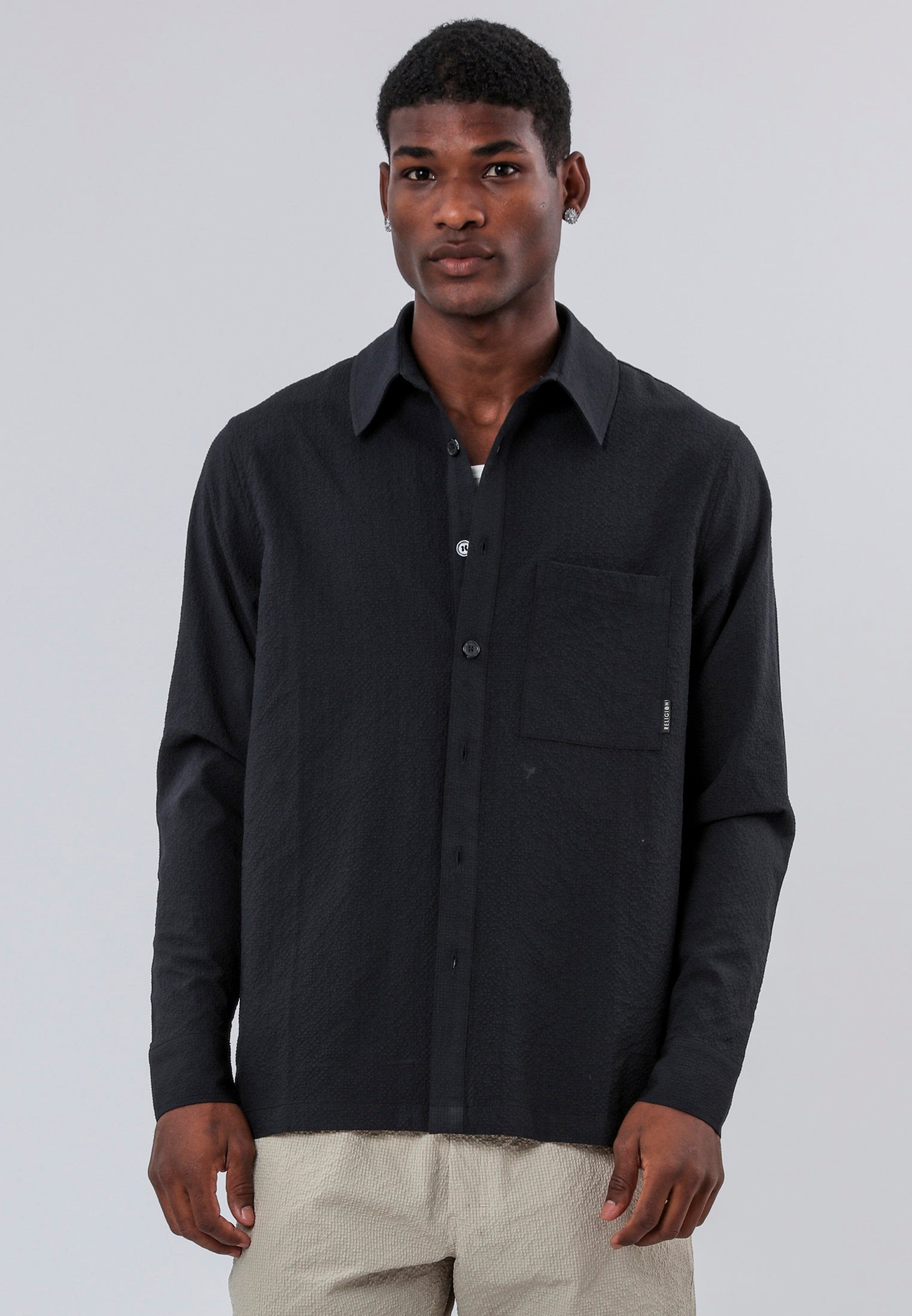 MONACO LONG SLEEVE HOLIDAY SHIRT MIDNIGHT