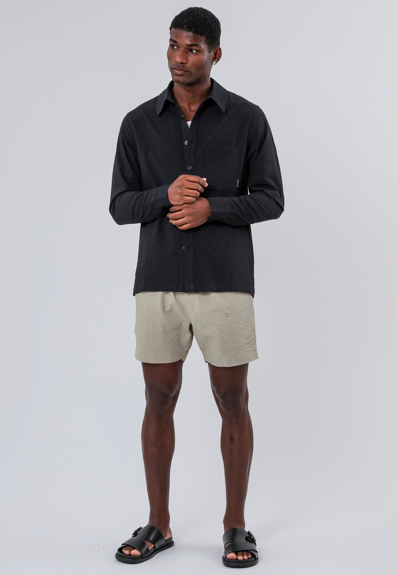 MONACO LONG SLEEVE HOLIDAY SHIRT MIDNIGHT