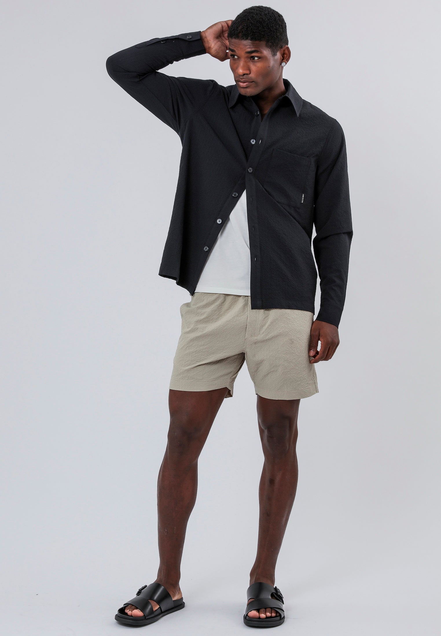 MONACO LONG SLEEVE HOLIDAY SHIRT MIDNIGHT