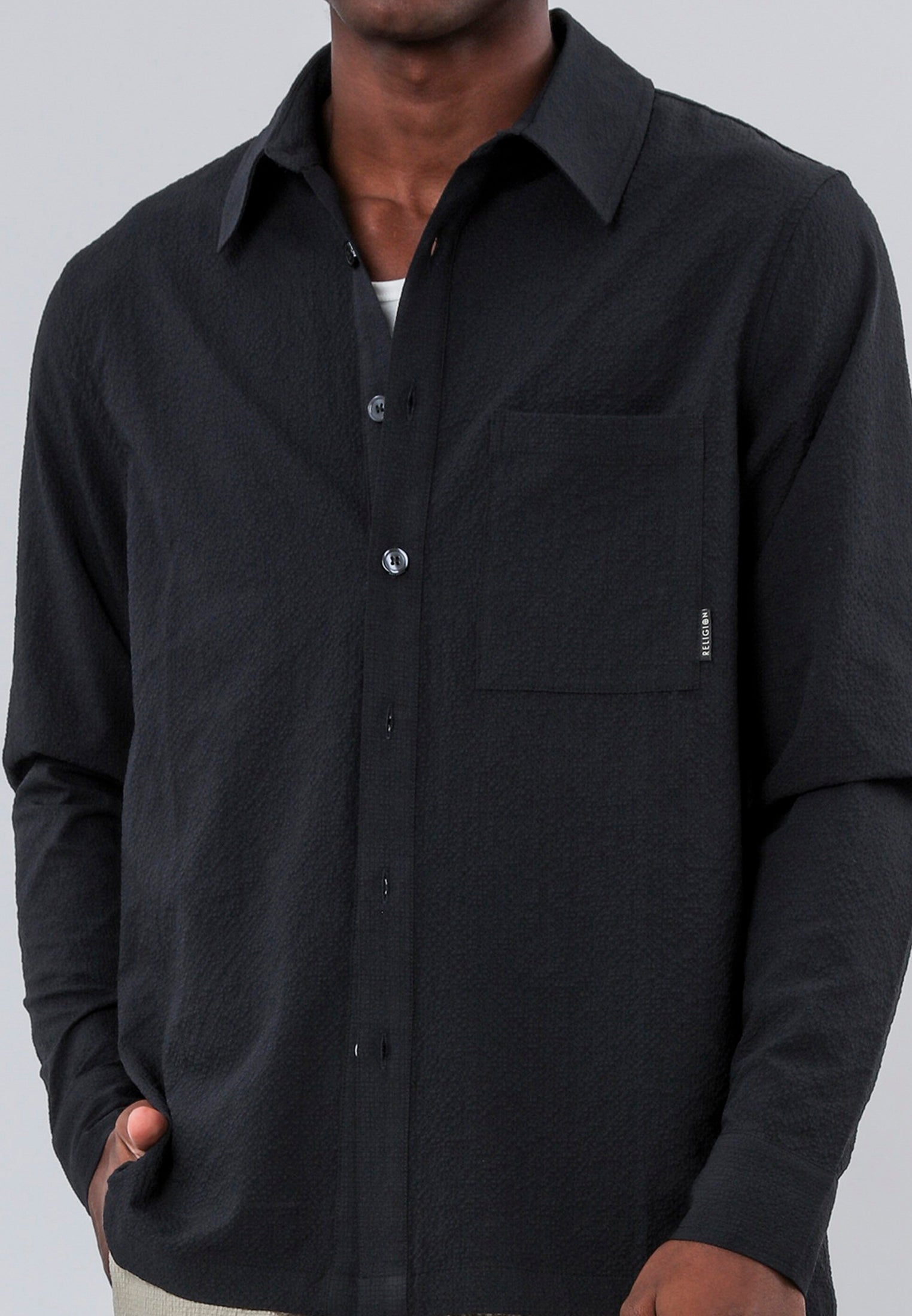 MONACO LONG SLEEVE HOLIDAY SHIRT MIDNIGHT