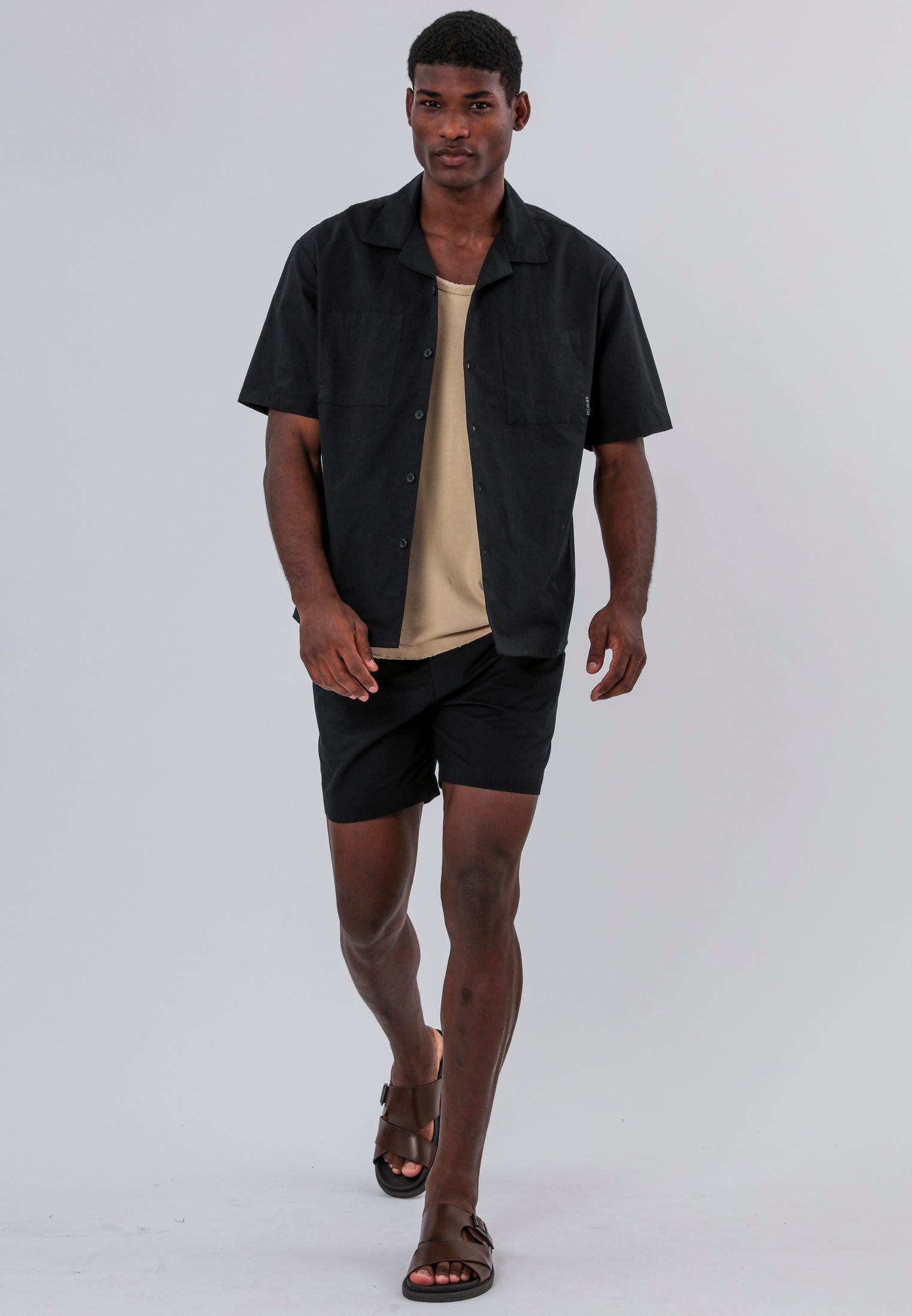 MARBELLA LIGHTWEIGHT HOLIDAY SHIRT JET BLACK