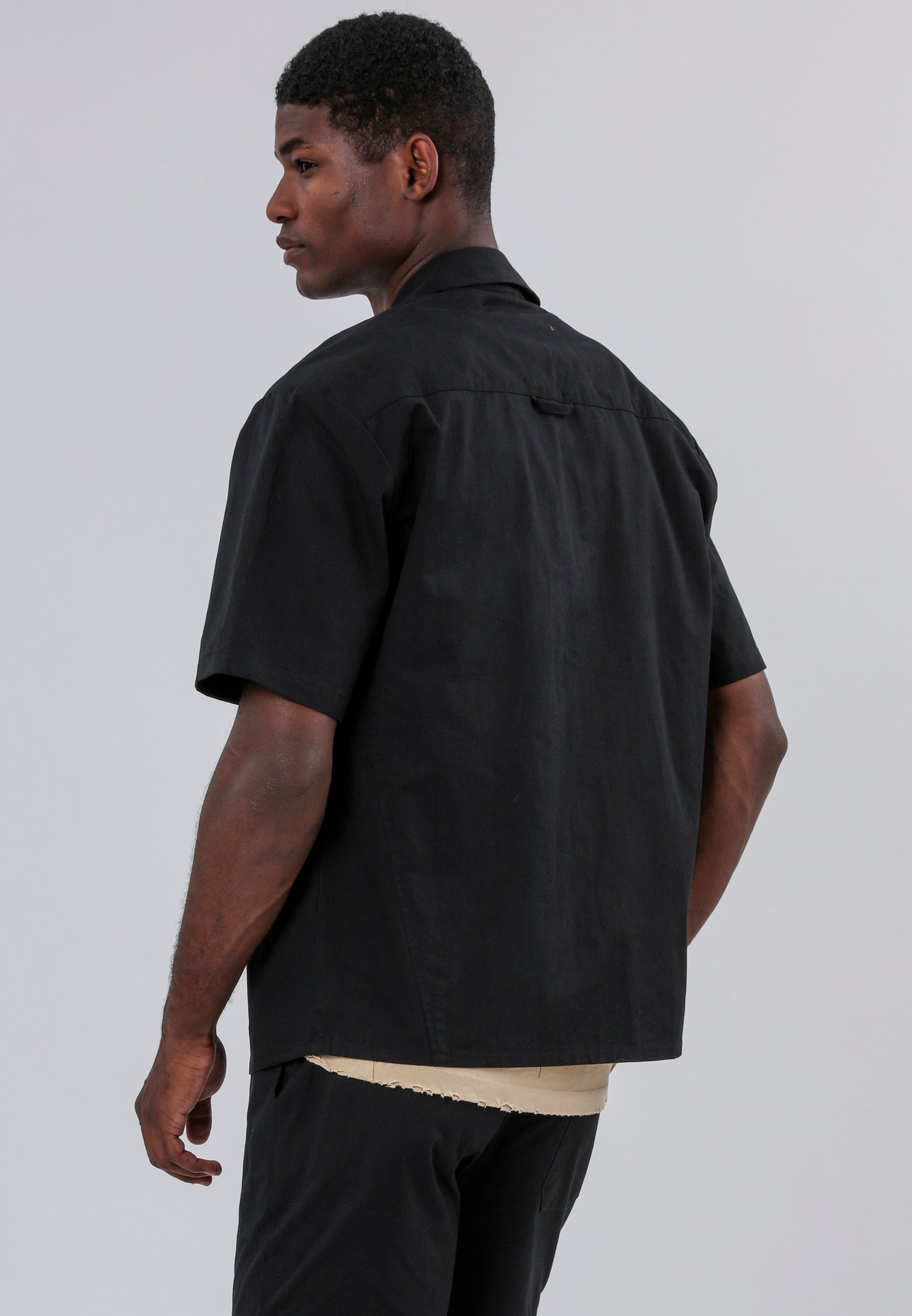 MARBELLA LIGHTWEIGHT HOLIDAY SHIRT JET BLACK
