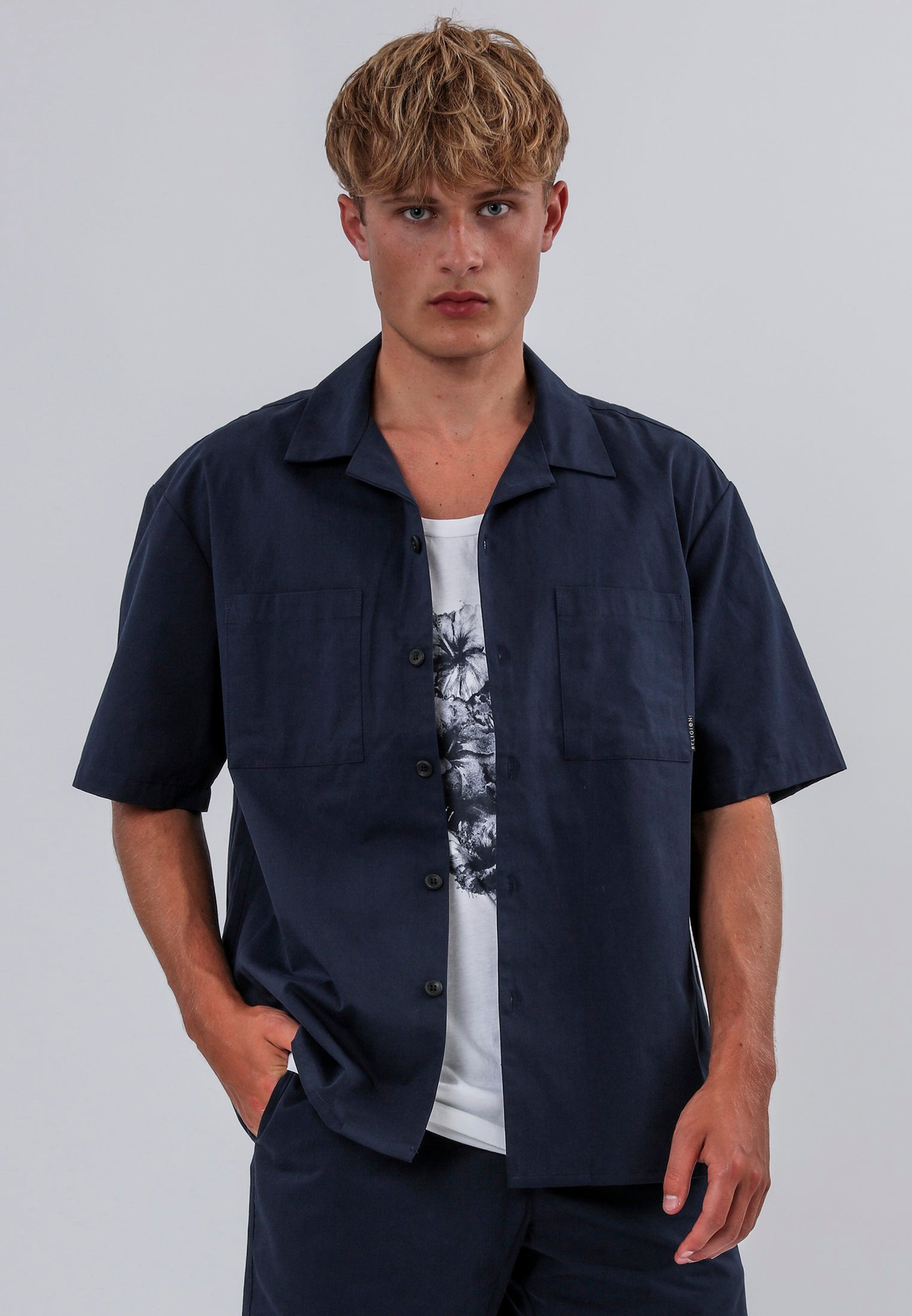 SAINT-TROPEZ LIGHTWEIGHT HOLIDAY SHIRT MIDNIGHT