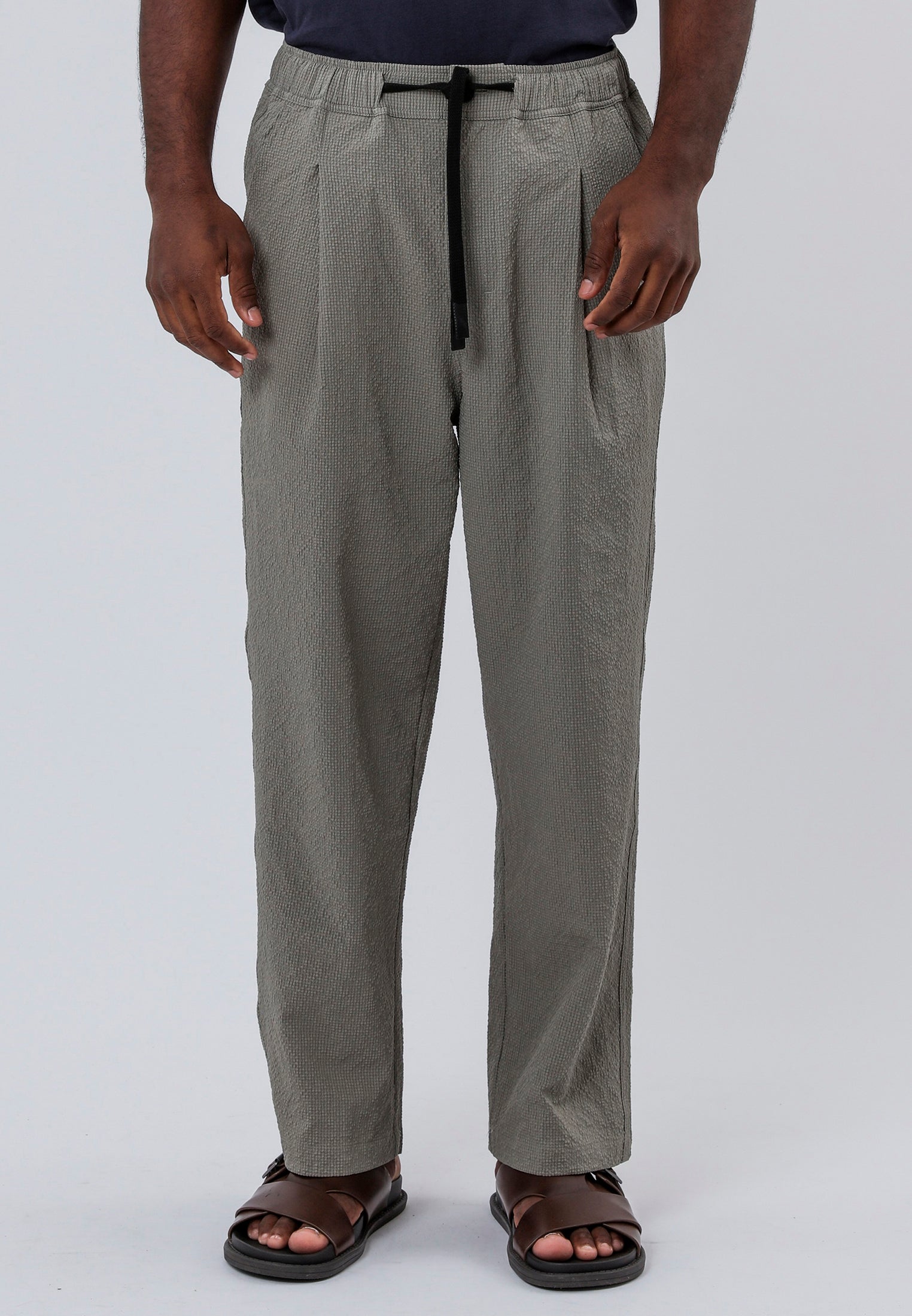 MYKONOS PLEATED HOLIDAY TROUSERS MOSS GREEN