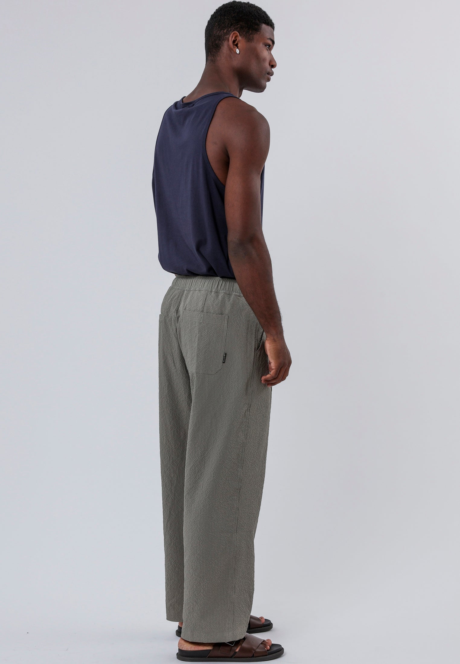 MYKONOS PLEATED HOLIDAY TROUSERS MOSS GREEN