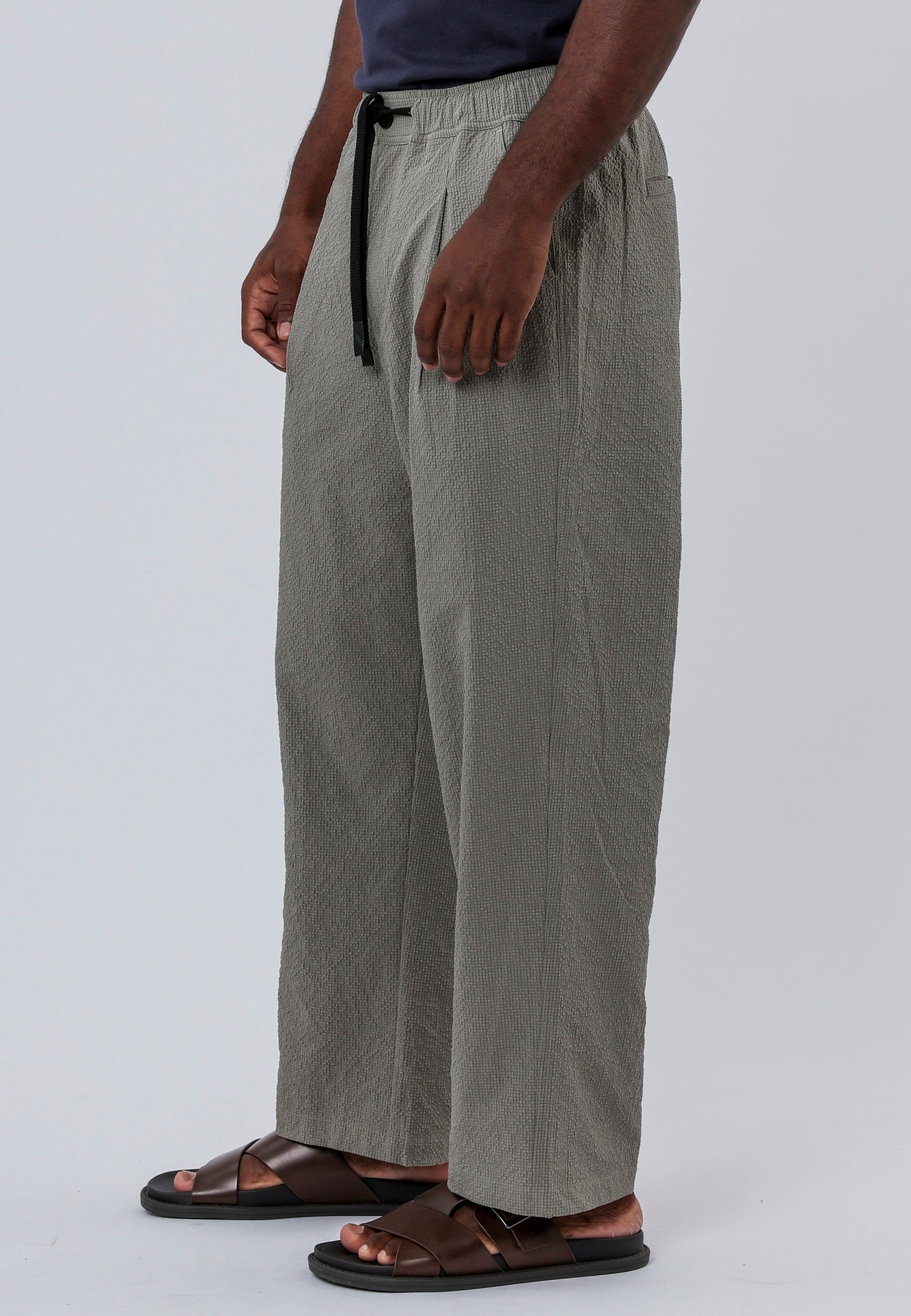 MYKONOS PLEATED HOLIDAY TROUSERS MOSS GREEN