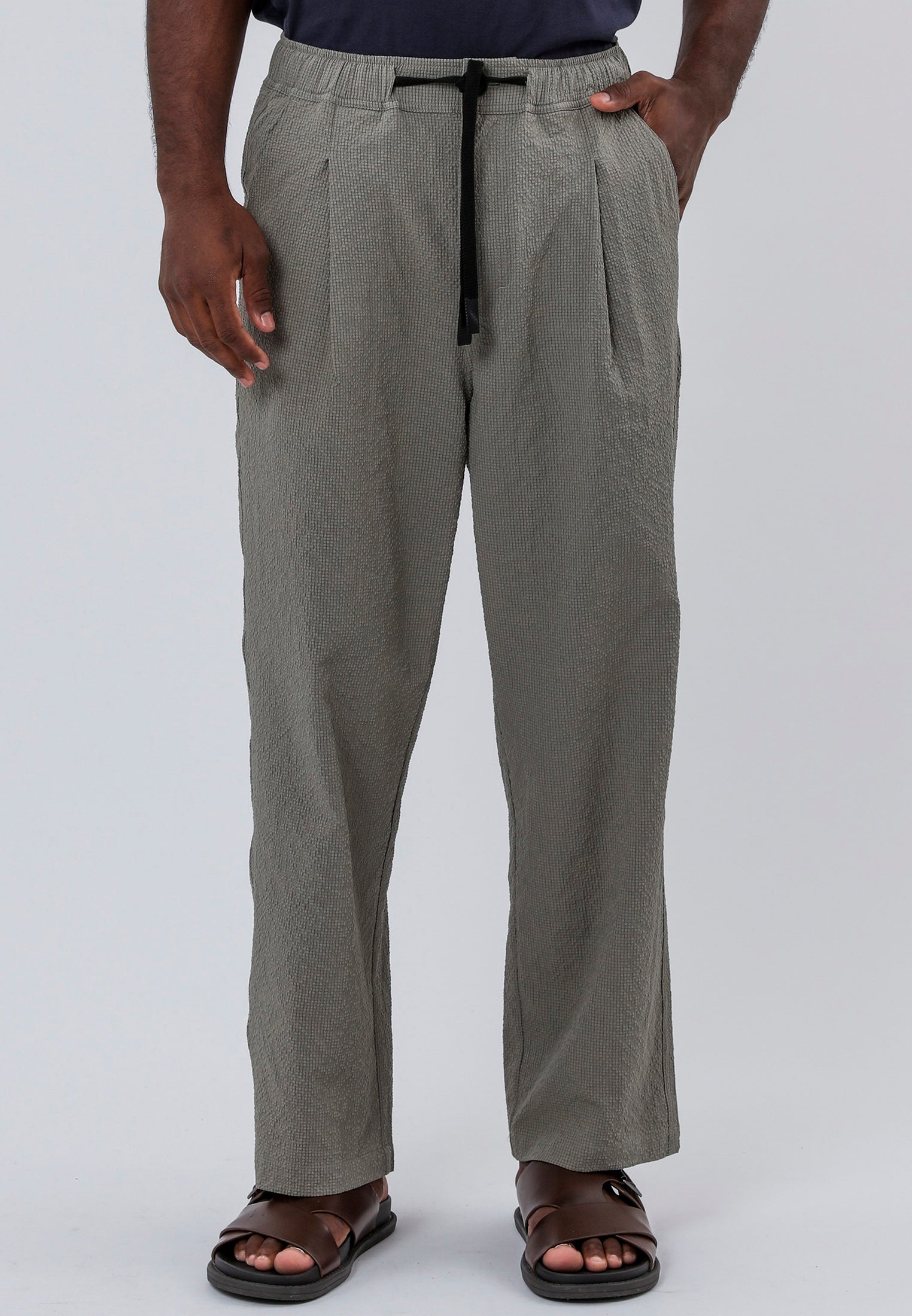 MYKONOS PLEATED HOLIDAY TROUSERS MOSS GREEN