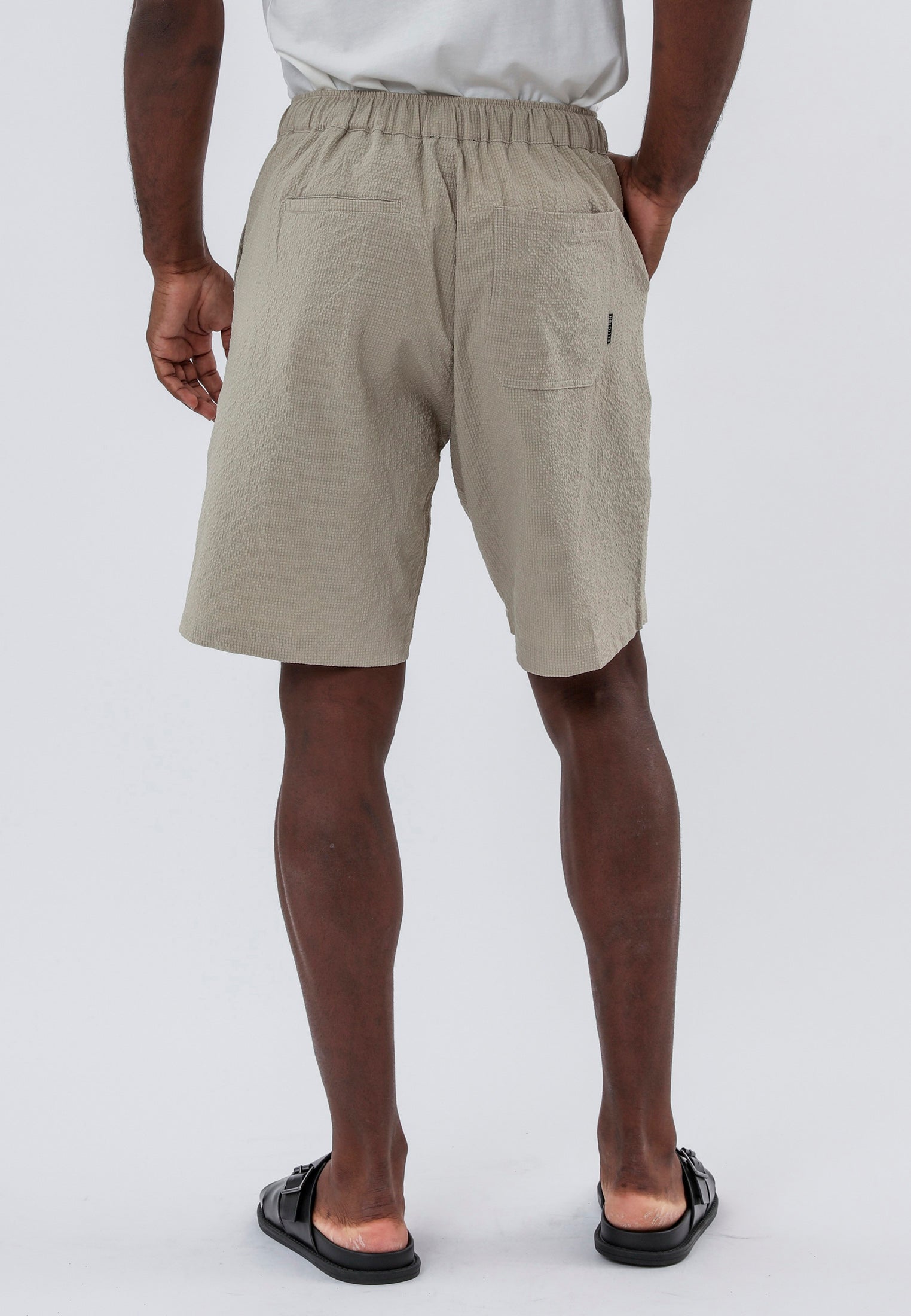 MONACO PLEATED LINEN BLEND HOLIDAY SHORTS SHELL