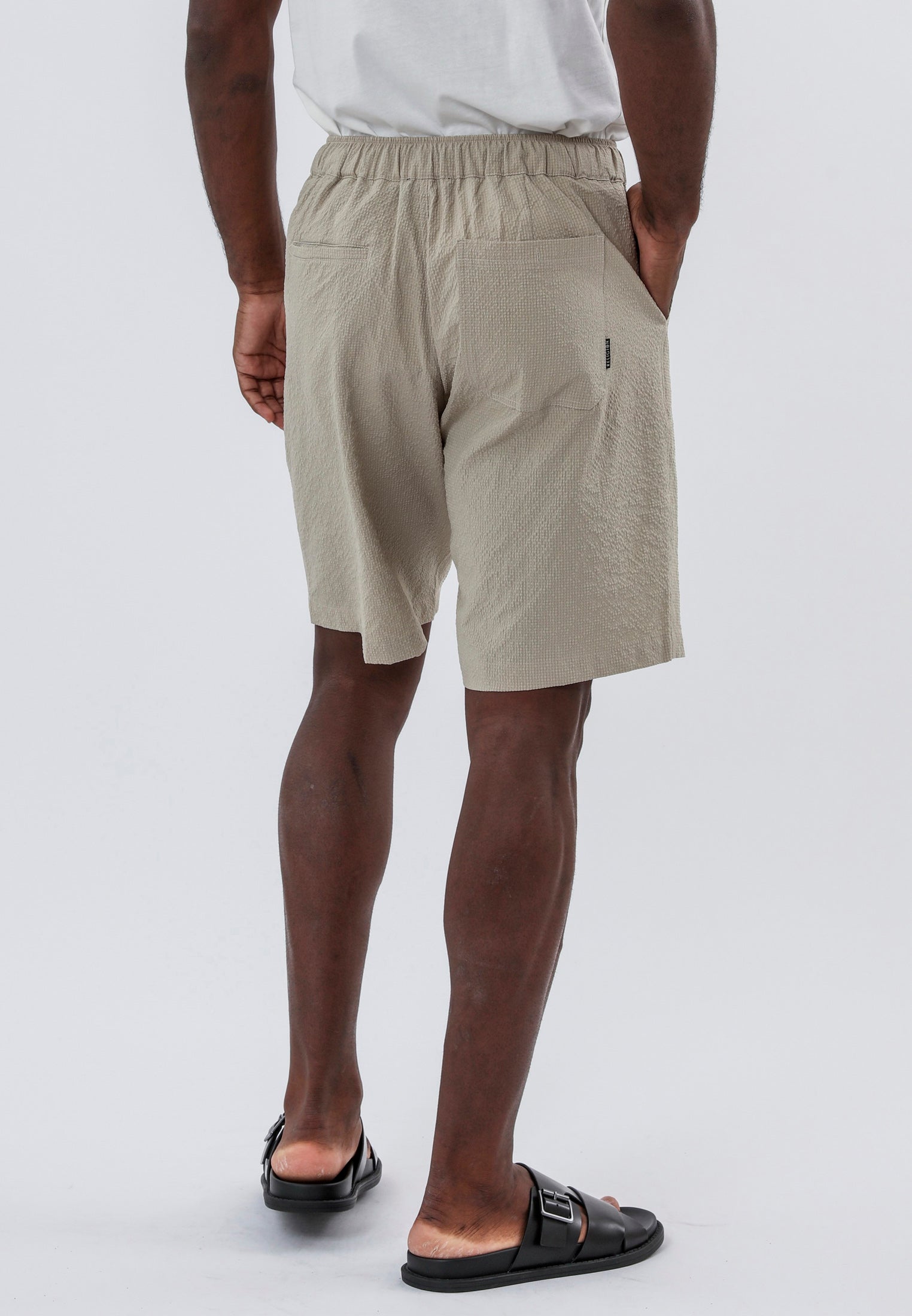 MONACO PLEATED LINEN BLEND HOLIDAY SHORTS SHELL