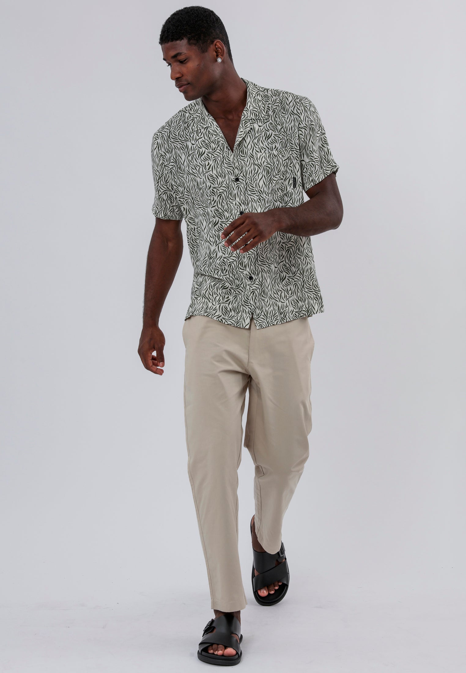 STROKE SHIRT WHITE & GREEN