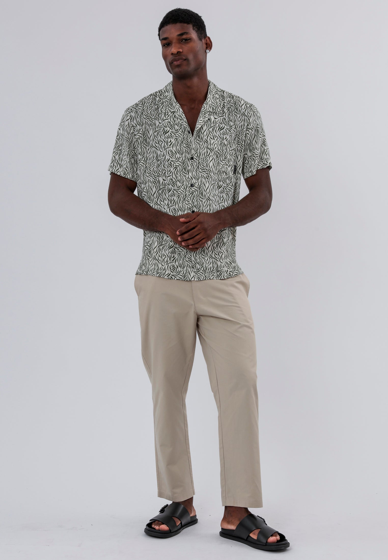 STROKE SHIRT WHITE & GREEN