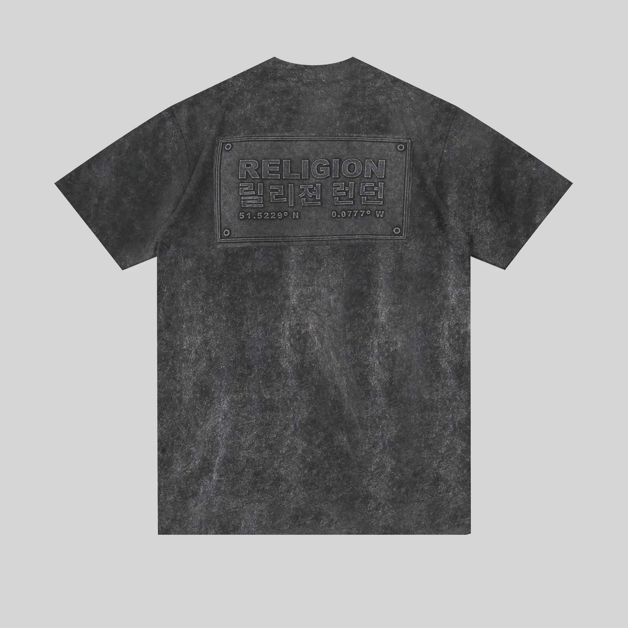 ACID INJECTED T-SHIRT WASHED CHARCOAL