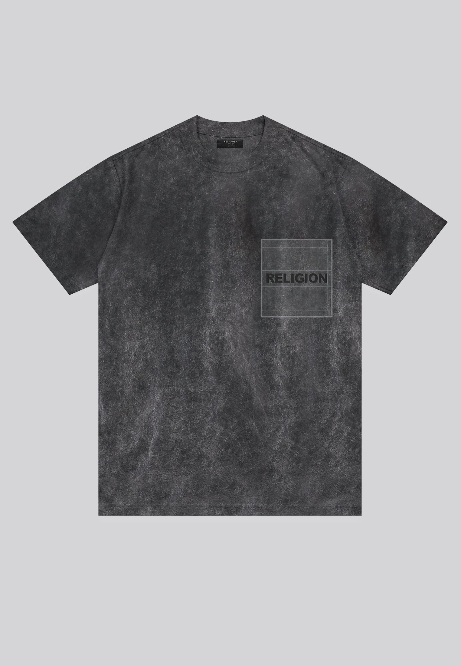 ACID LOGO T-SHIRT WASHED CHARCOAL
