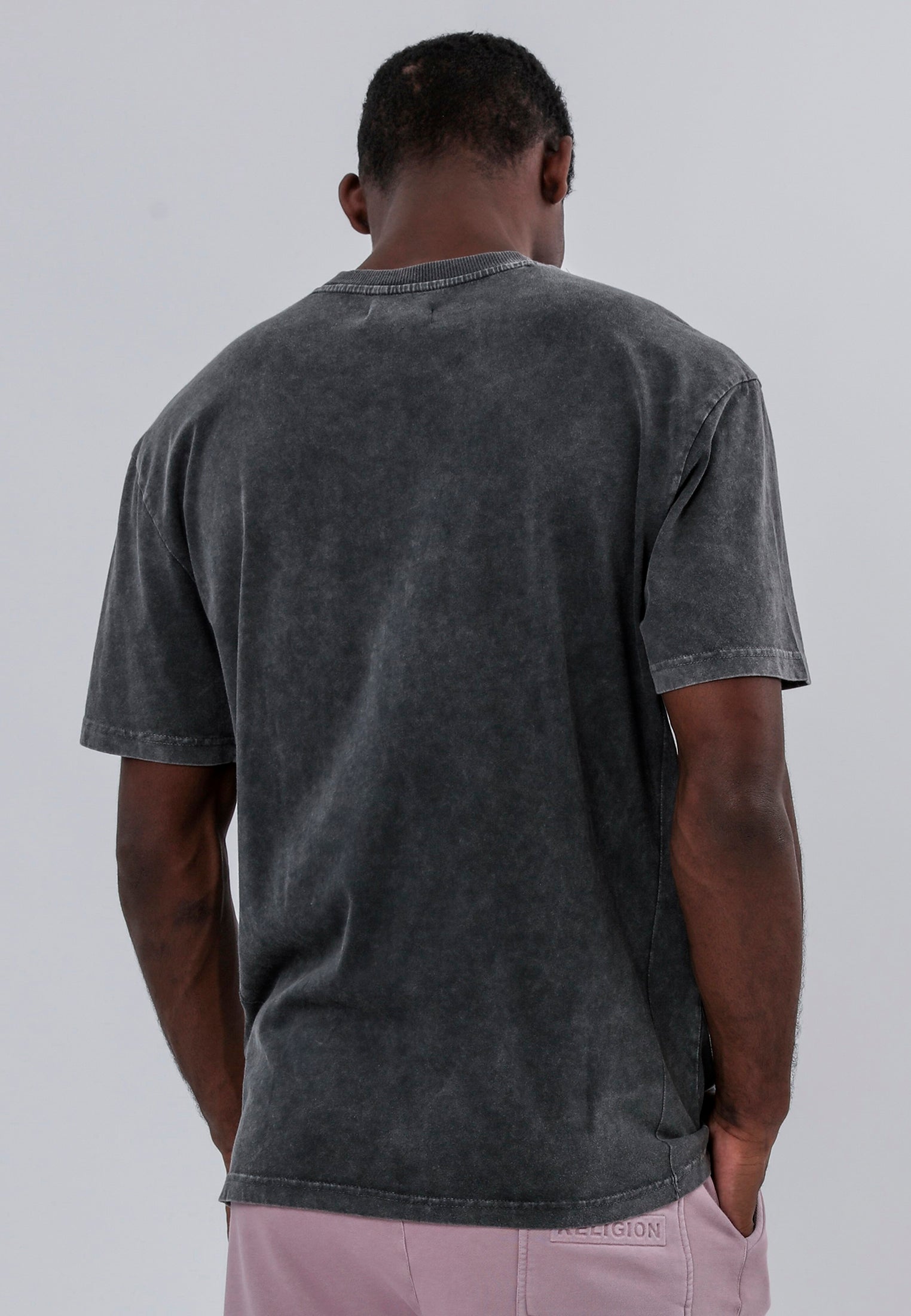 ACID LOGO T-SHIRT WASHED CHARCOAL
