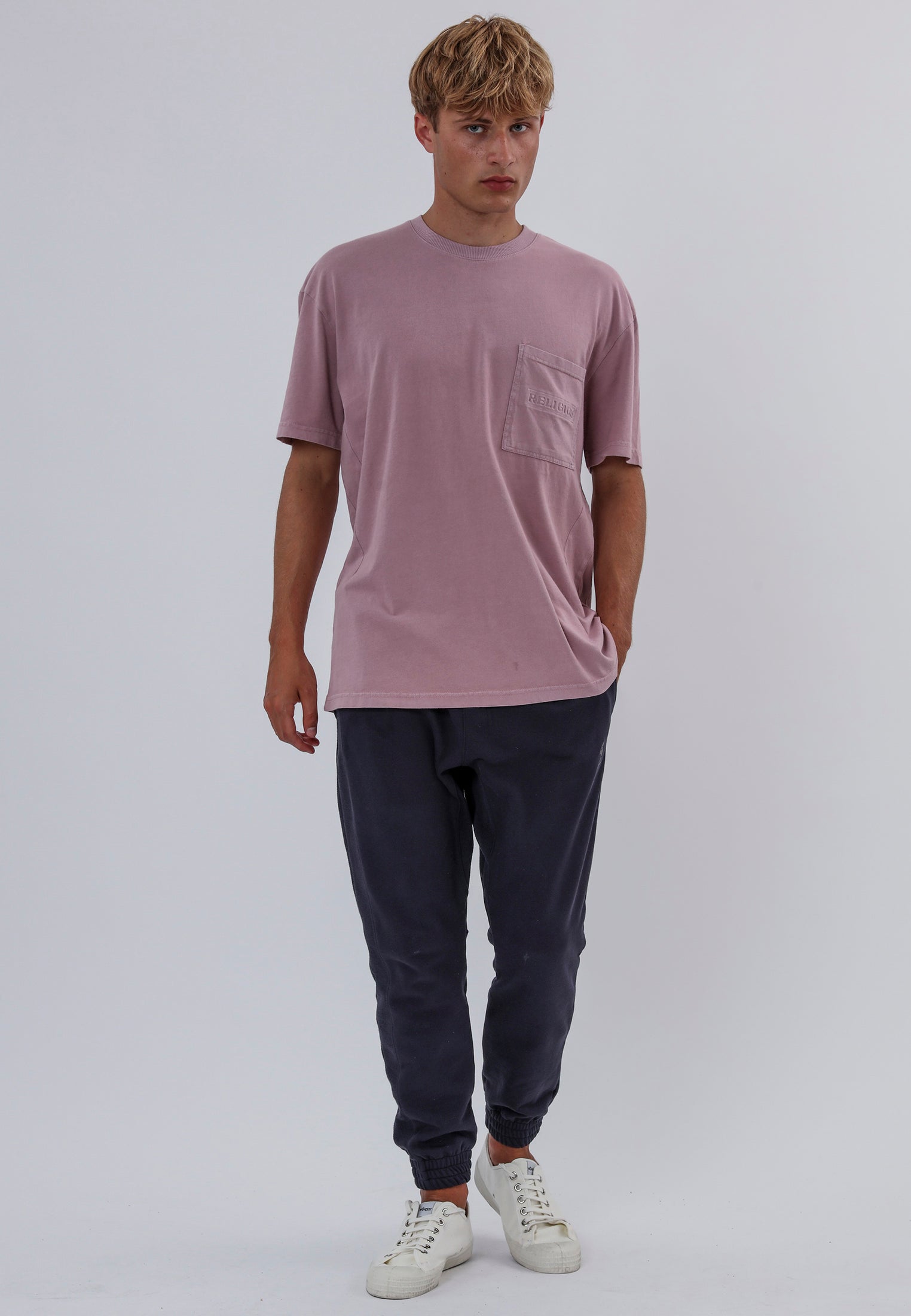 ACID LOGO T-SHIRT WASHED LAVENDER
