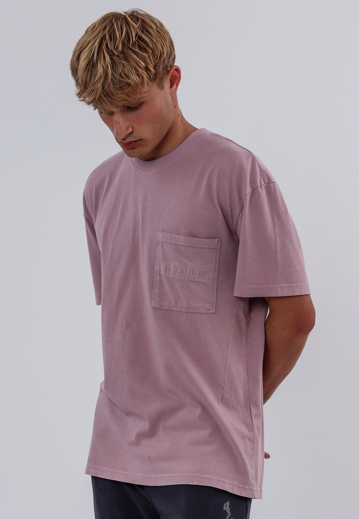 ACID LOGO T-SHIRT WASHED LAVENDER